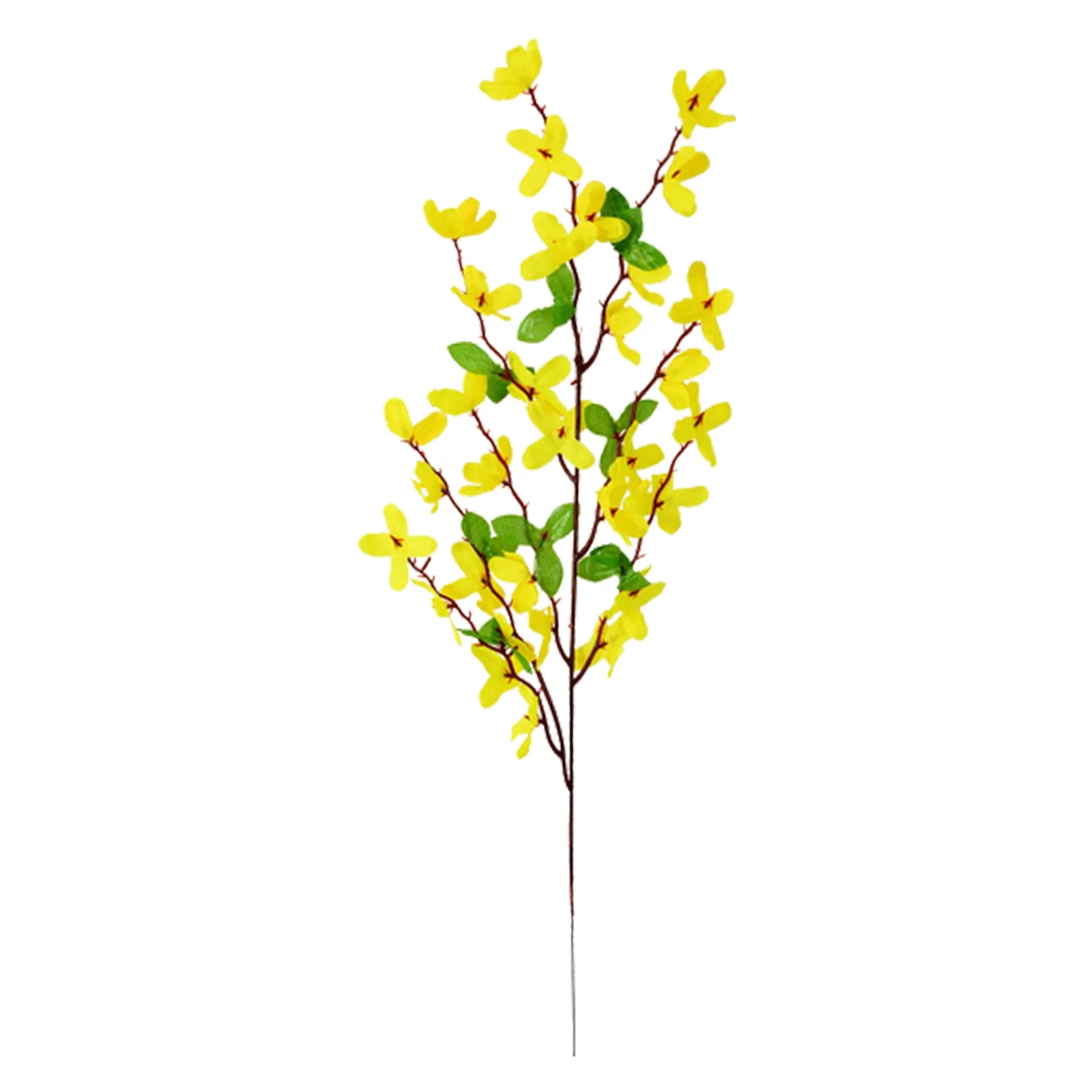 WYQLFSB Silk Flowers for Outdoors 12Pcs Winter Jasmine Red Forsythia Inch Gold Artificial Flower Flower New Chinese Home Wedding Decoration Front Porch Decor Yellow One Size