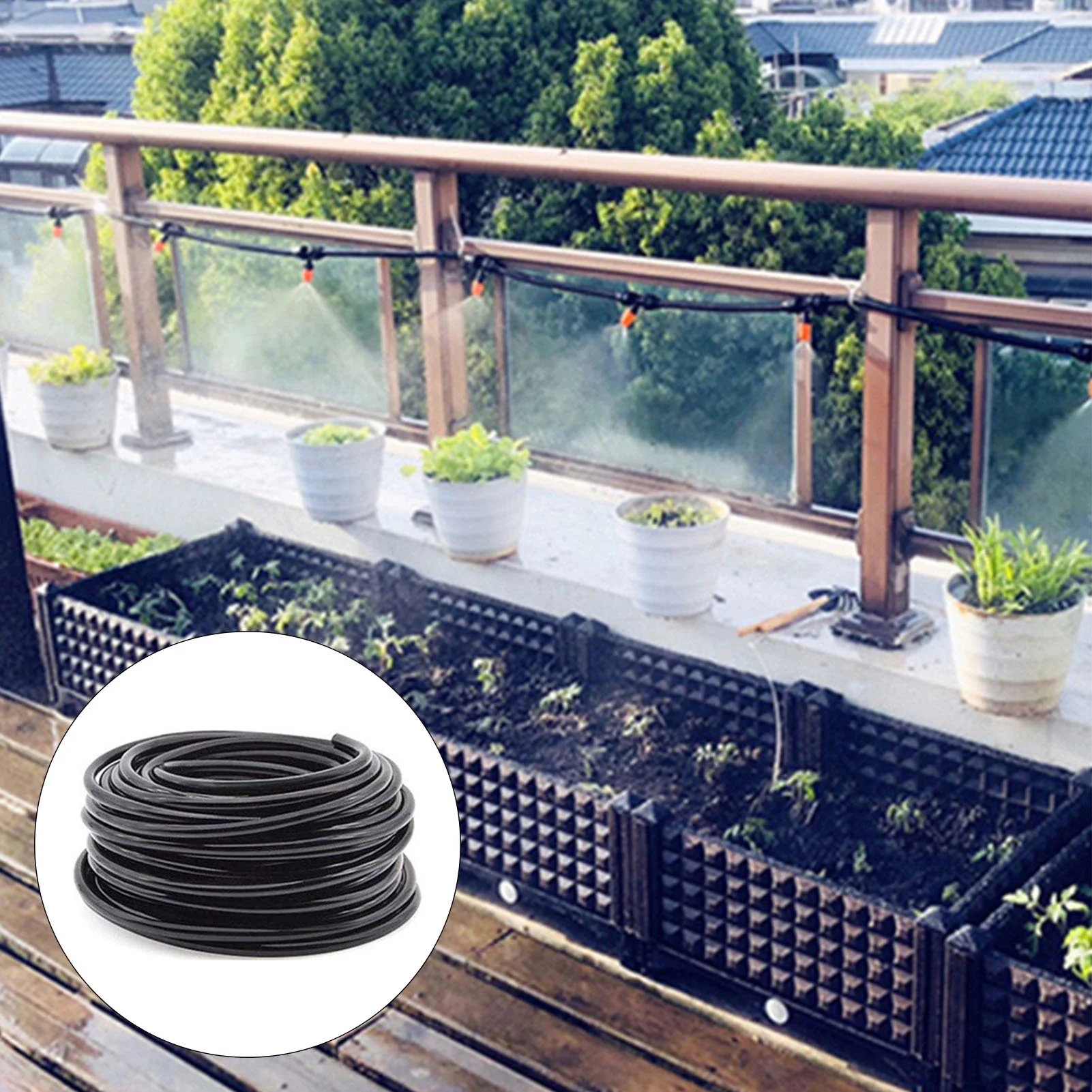 Automatic Drip Irrigation Kit Garden Drip Irrigation System Automatic Micro Spraying Watering Kits Irrigation Atomization System 40m/1574.8in