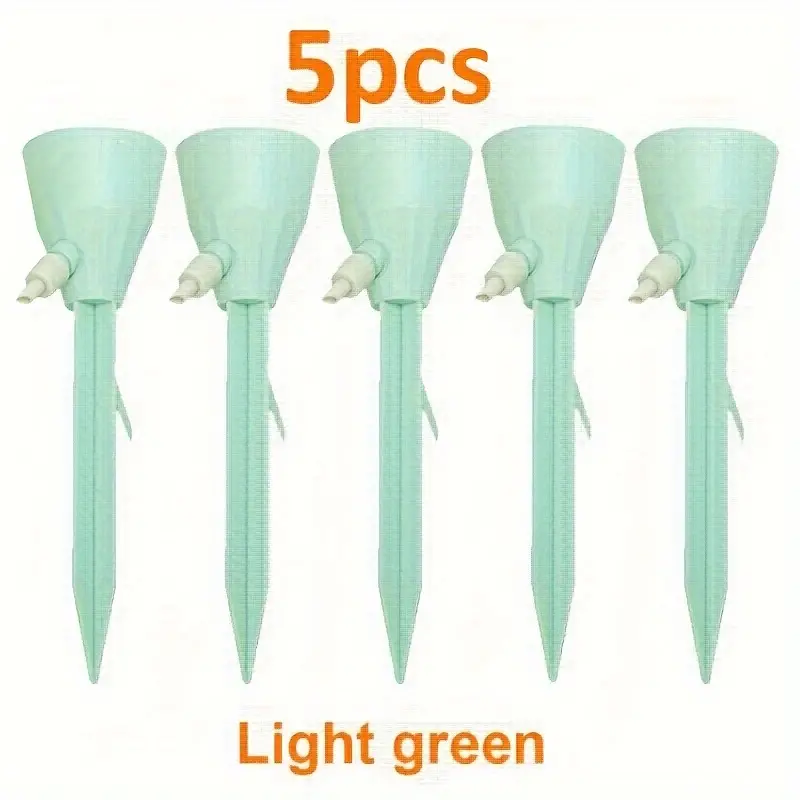 5pcs Adjustable Self Watering Spike Automatic Drip Irrigation System For Plants Flower Greenhouse（Green）