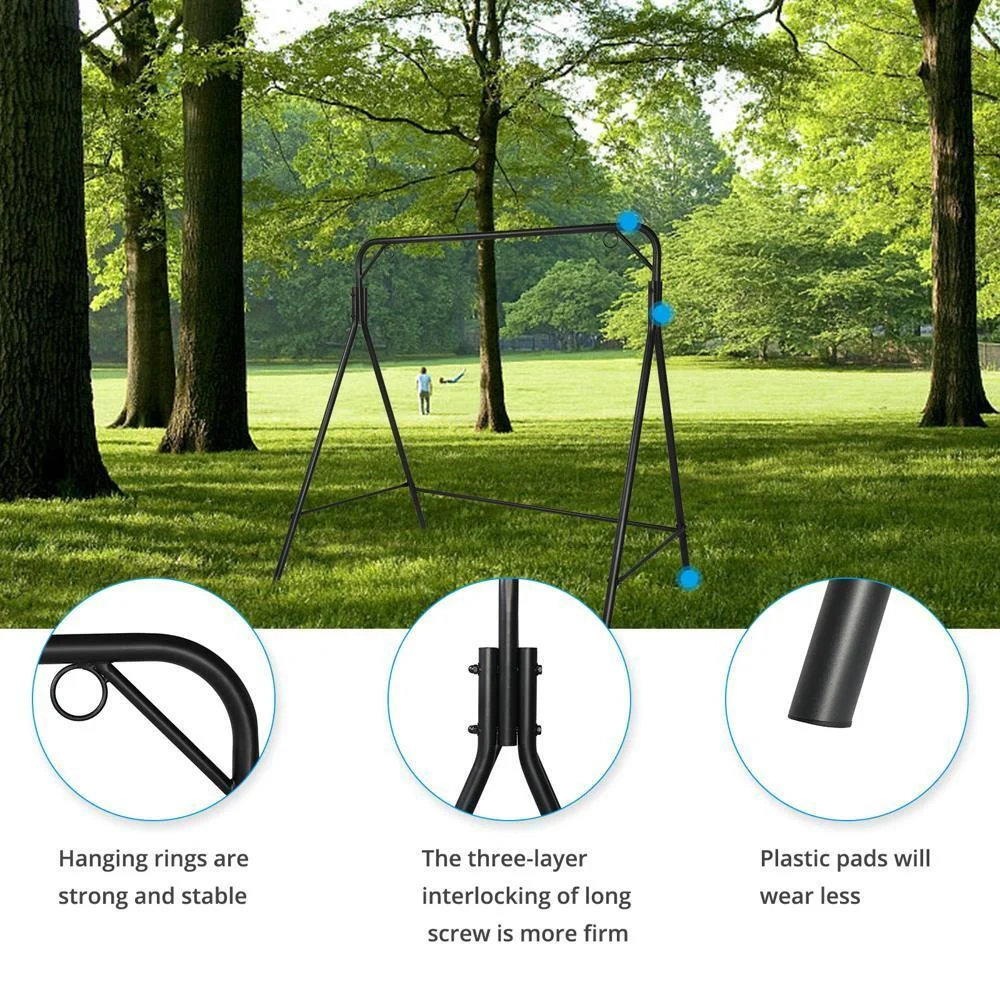 550 LBS Capacity Hammock Chair Stand Metal Swing Stand Frame Solid Structure