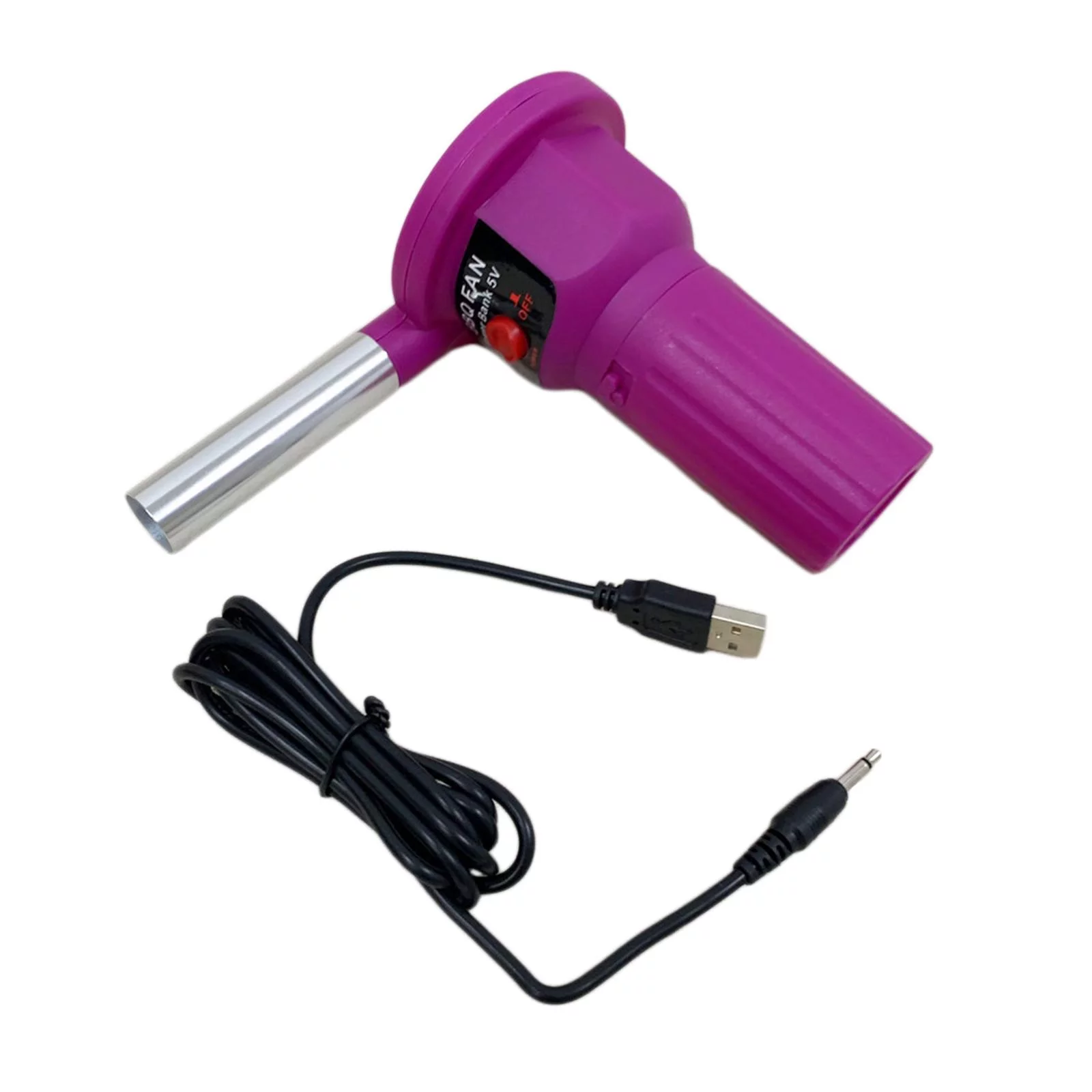 Barbecue Air Blower Barbecue Fire Bellows, Violet Durable Easy to Use 5V BBQ Fan Air Blower , Accessories for Picnic Cook