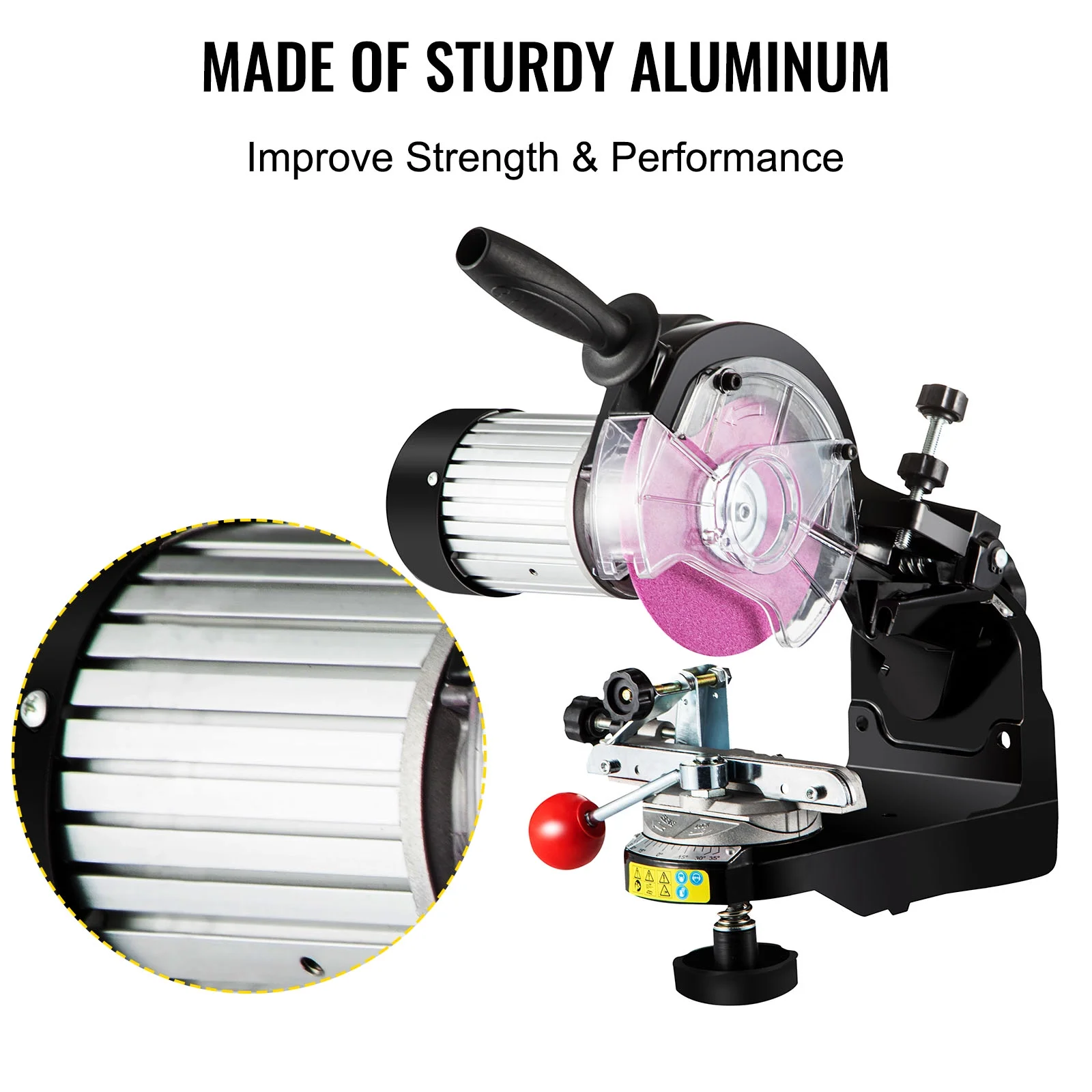 VEVOR Chainsaw Sharpener 230W, Professional Multi-Angle Adjustable Chain Grinder 3000RPM, Electric Chainsaw Blade Sharpener for 1/4