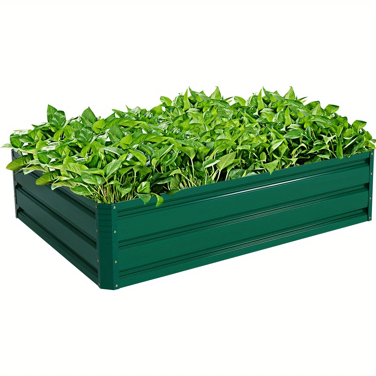 Patio Raised Garden Bed Vegetable Flower Planter Metal Plant Box Dark Green (47
