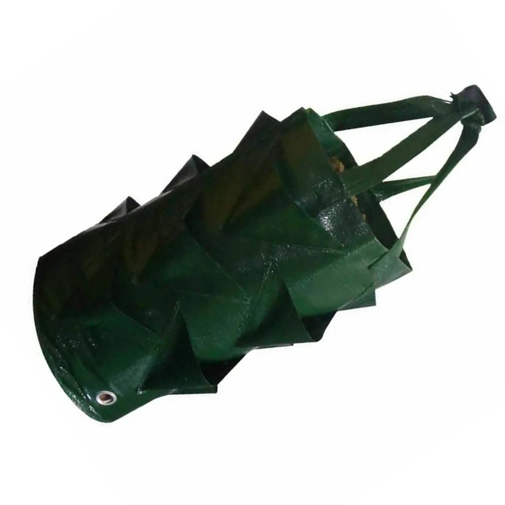 TureClos Plastic Planter Bag Flower Herb Strawberry Hanging Planter Growth Bag Pouch