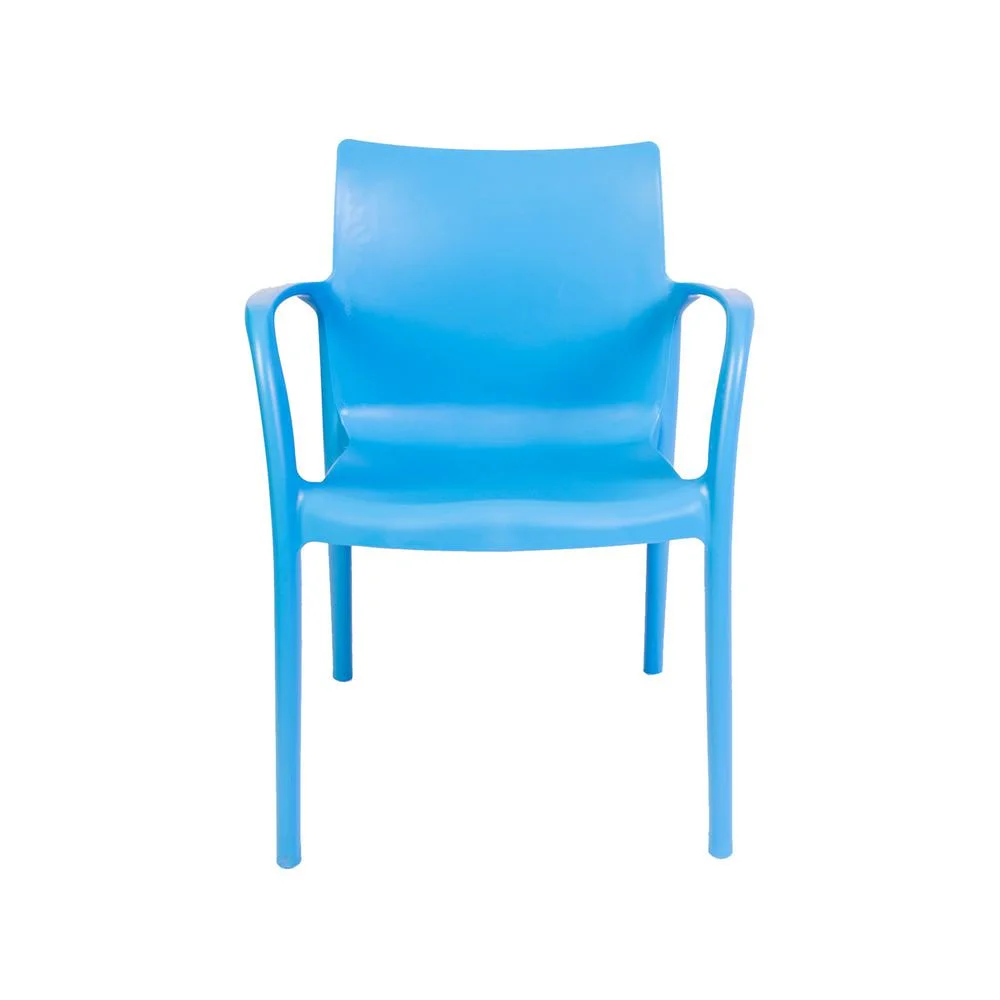 Rainbow Outdoor Pedro Set of 4 Stackable Armchair-Blue