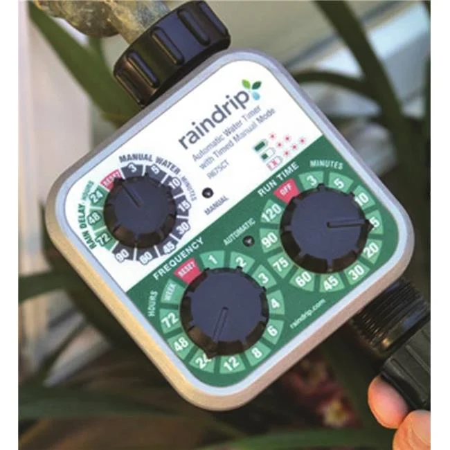 Raindrip R675CT 3-Dial Automatic Water Timer, 1 Zone, 120 min