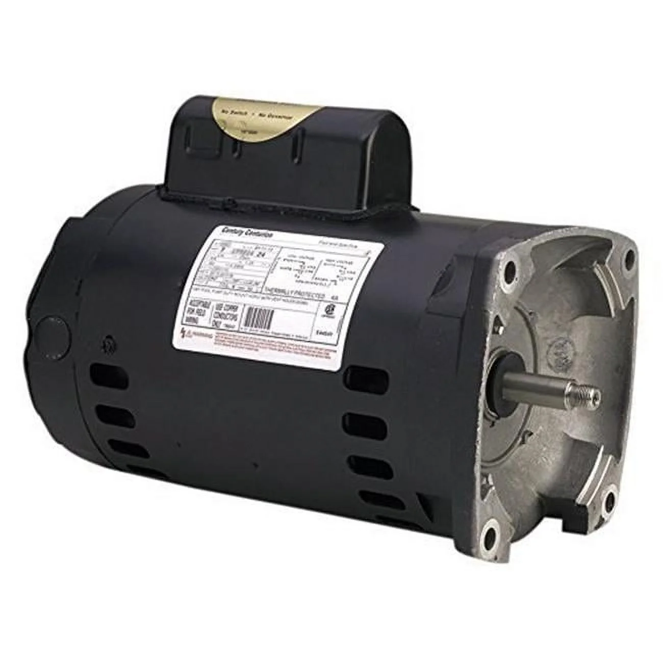 0.75 HP 56Y Square Flange Full-Rated Pool & Spa Pump Motor - Threaded Shaft - Stainless Steel