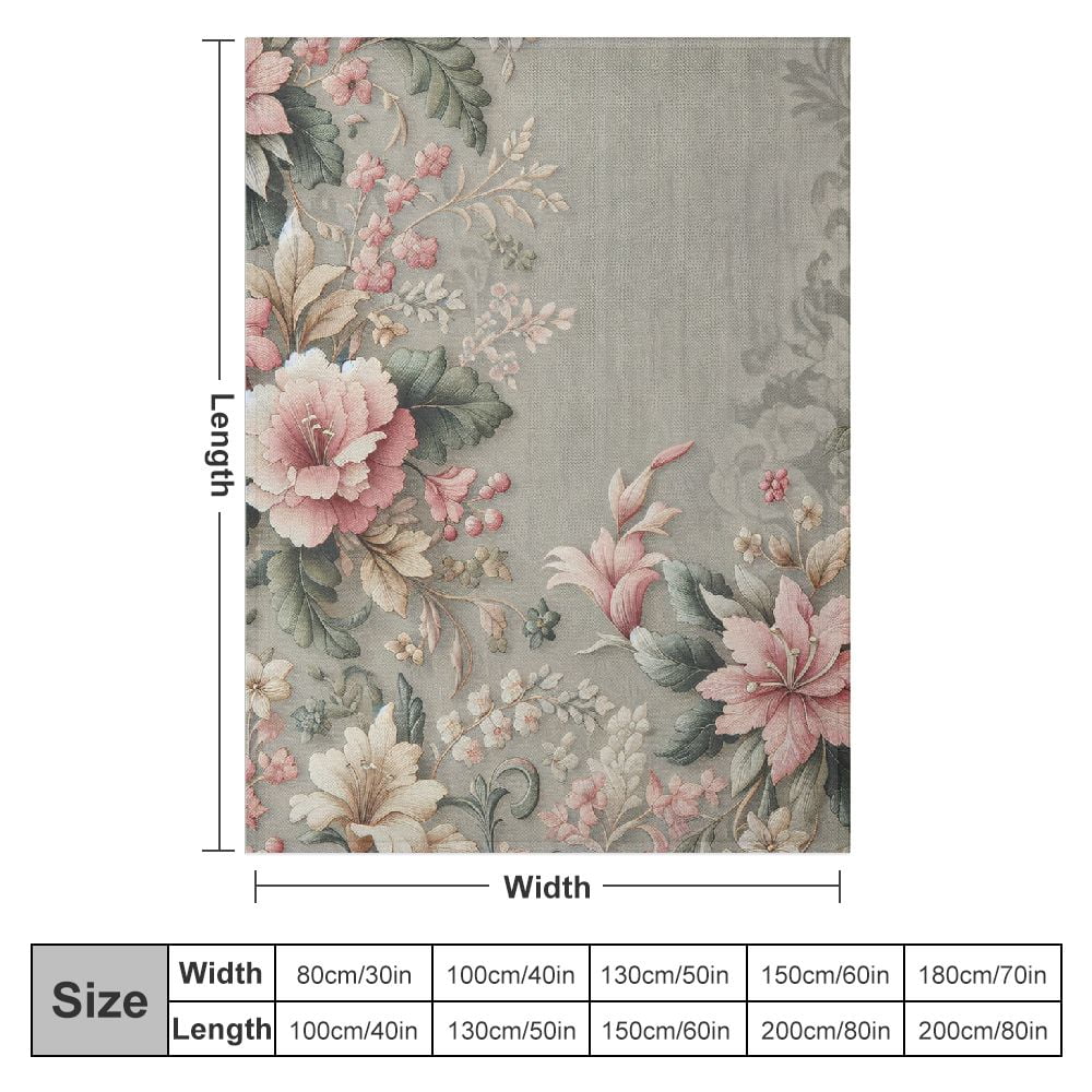 EastSmooth Small Blanket Chinese Style Cherry Blossoms Plum Blossom Art Bed Throw Microfiber Fleece 70inch X 90inch