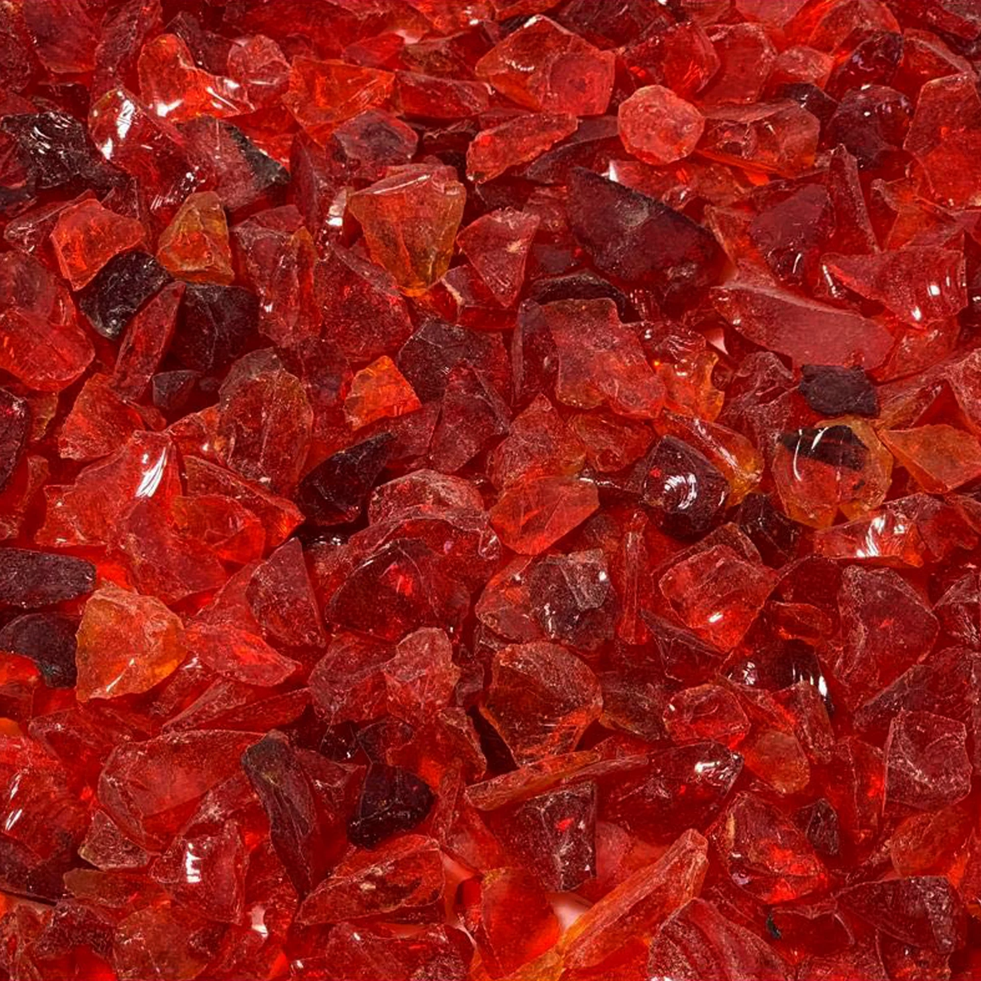 Dragon Glass 10 lb Red Landscape & Fire Pit Glass, 1/4