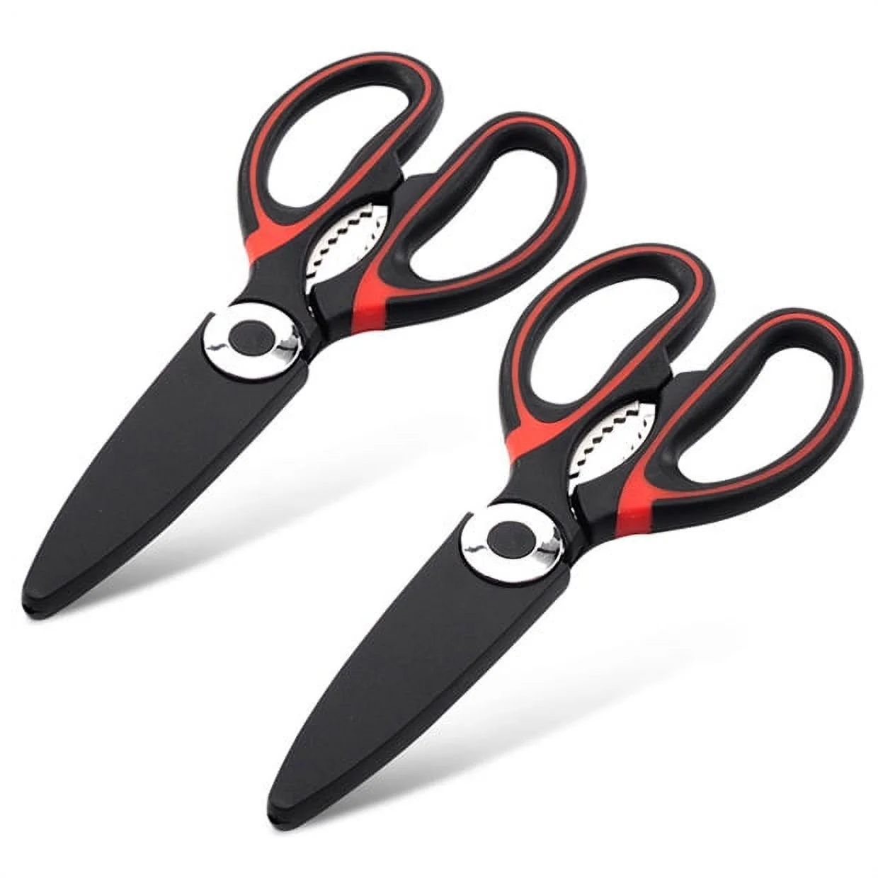 2-Pack Premium Heavy Duty Kitchen Shears Ultra Sharp Stainless Steel Multi-function Kitchen Scissors, EJ-2018S