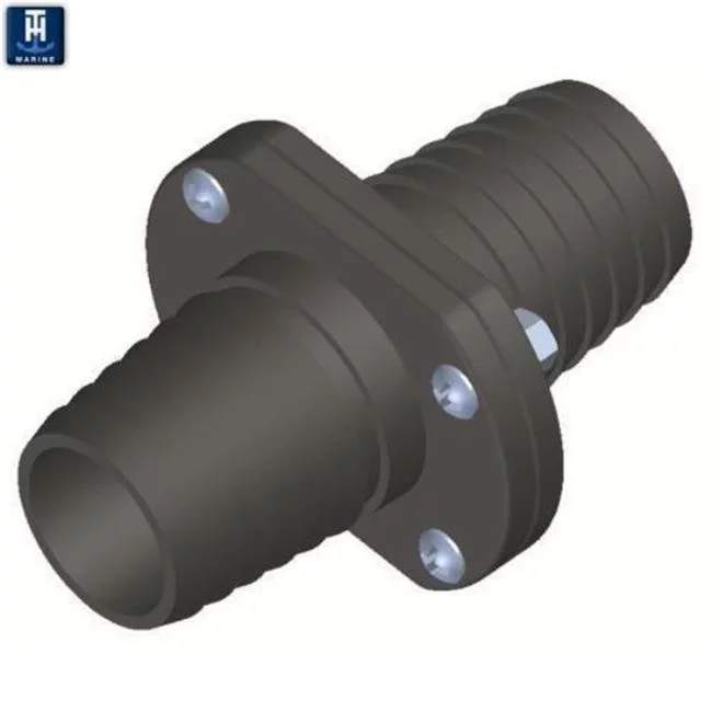 TH Marine  1.5 in. Inline Scupper, Black