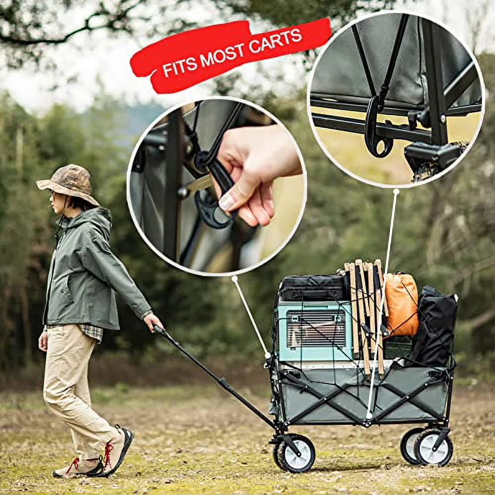 Collapsible Wagon Cargo Net 35in x 20in High Elastic for Utility Carts,Garden Cart,Beach Cart,Folding Trolley Cart,Shopping Cart