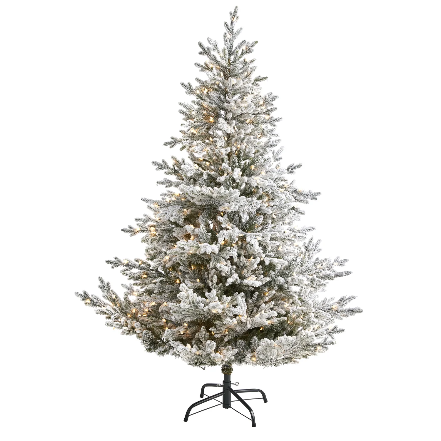 HomeStock 6Ft. Antique Ambiance Fraser Fir Artificial Christmas Tree With 500 Warm White Lights And 236 Bendable Branches
