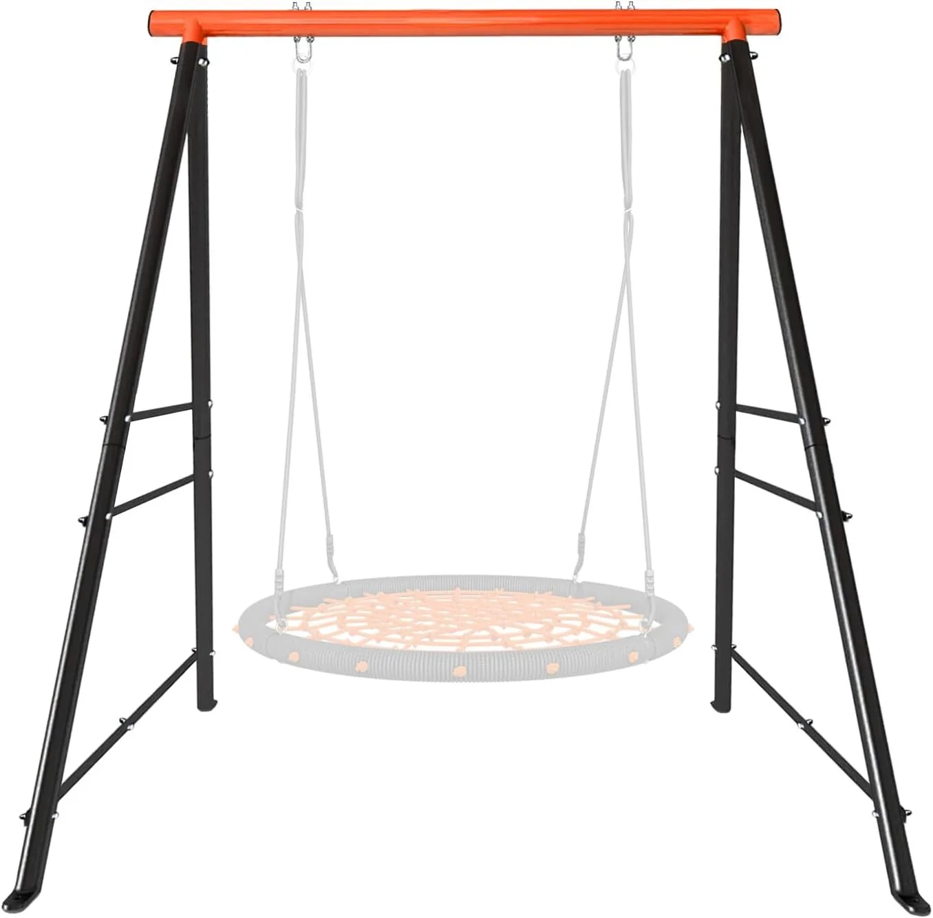 Metal Swing Sets for Backyard, Frame Swing Stand, 880lbs Heavy Duty Full Steel Swing Frame A-Frame Swing Stand All Weather, Ground Stakes, Great Gift for Indoor Outdoor Kids and Adults