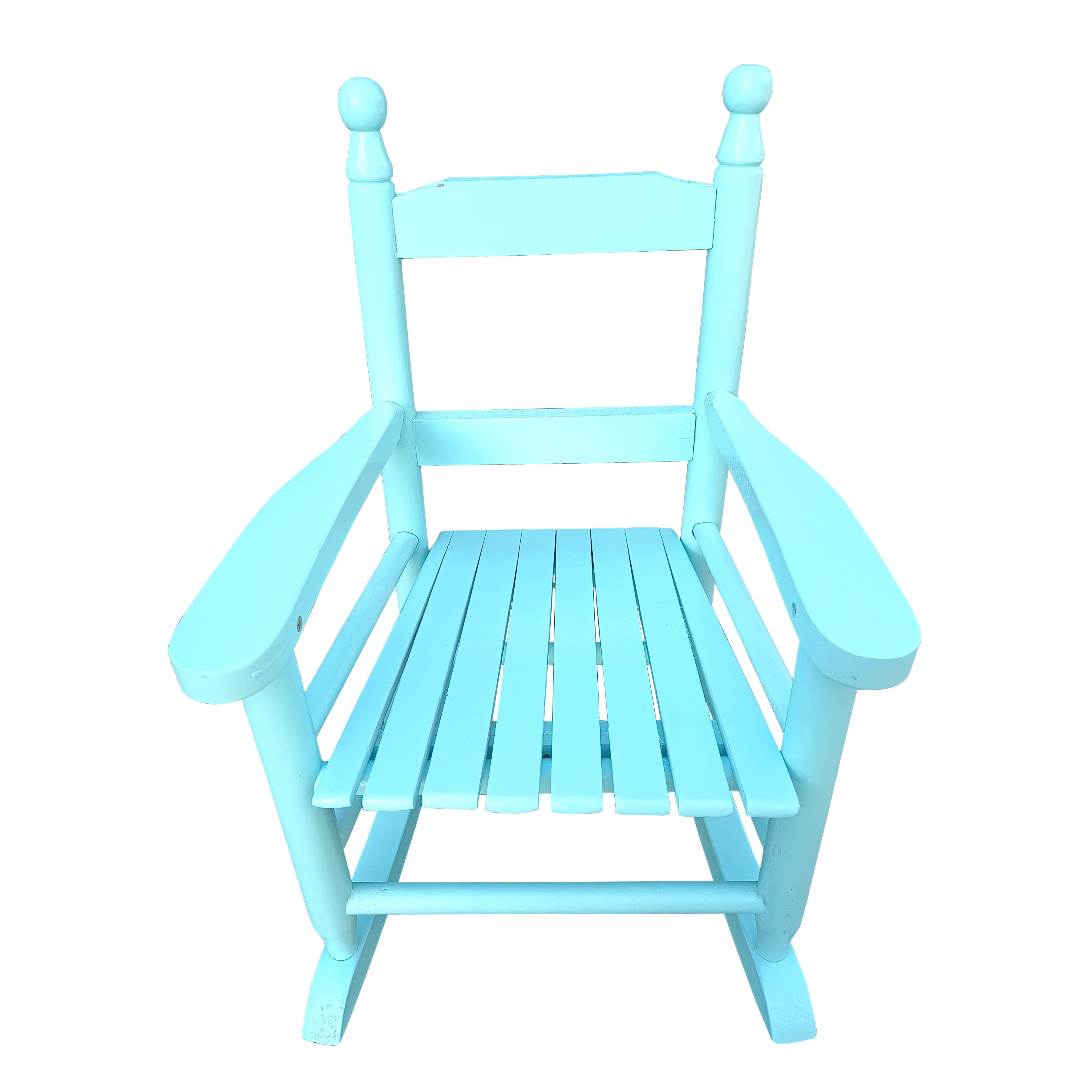 Kids' Light Blue Rocking Chair Indoor/Outdoor Porch Chair for Front Porch or Patio-Blue