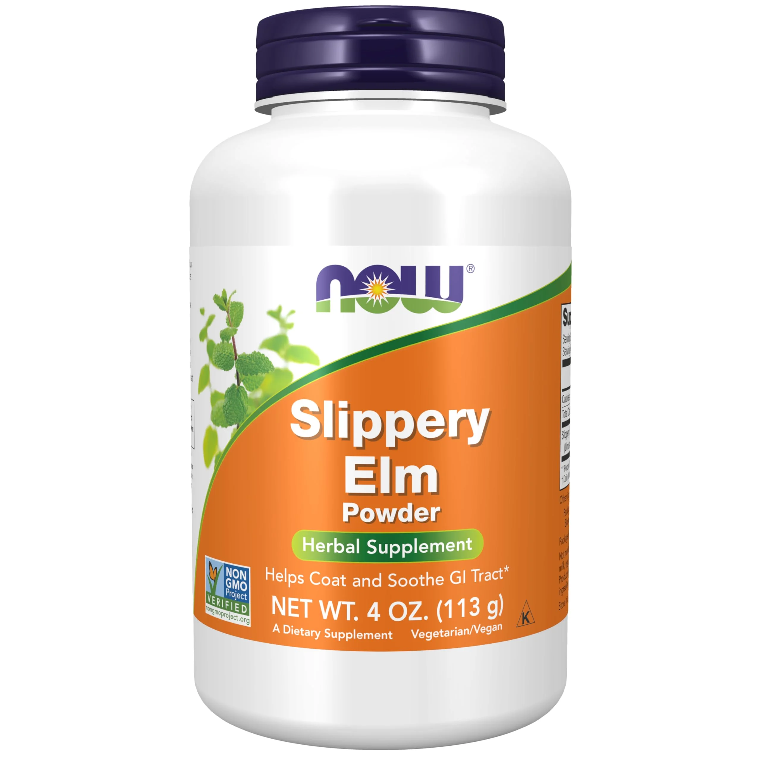 Now Supplements, Slippery Elm Powder (Ulmus Rubra), Non-Gmo Project Verified, Herbal Supplement, 4-Ounce