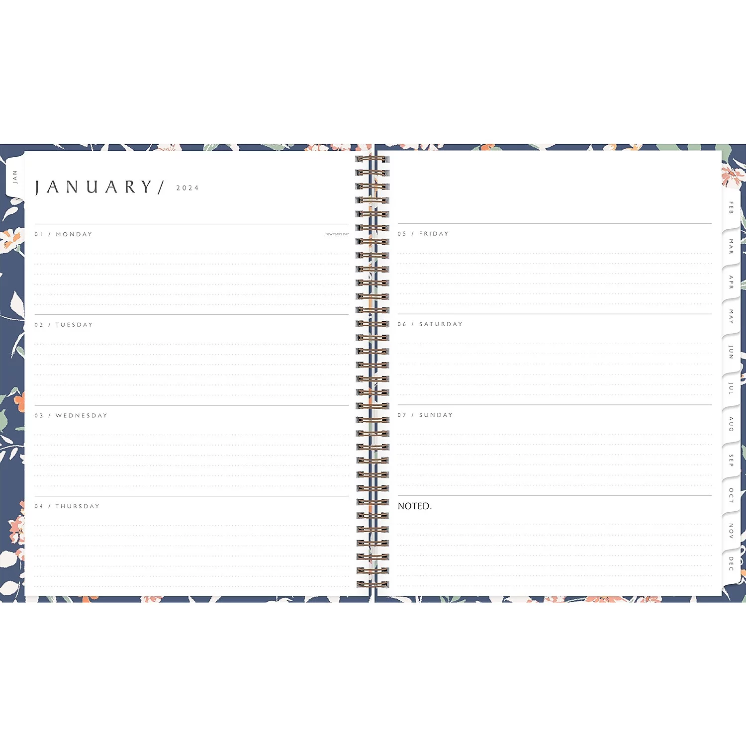 2024 Weekly Monthly Planner, 8.5x11, Blue Sky, Effie