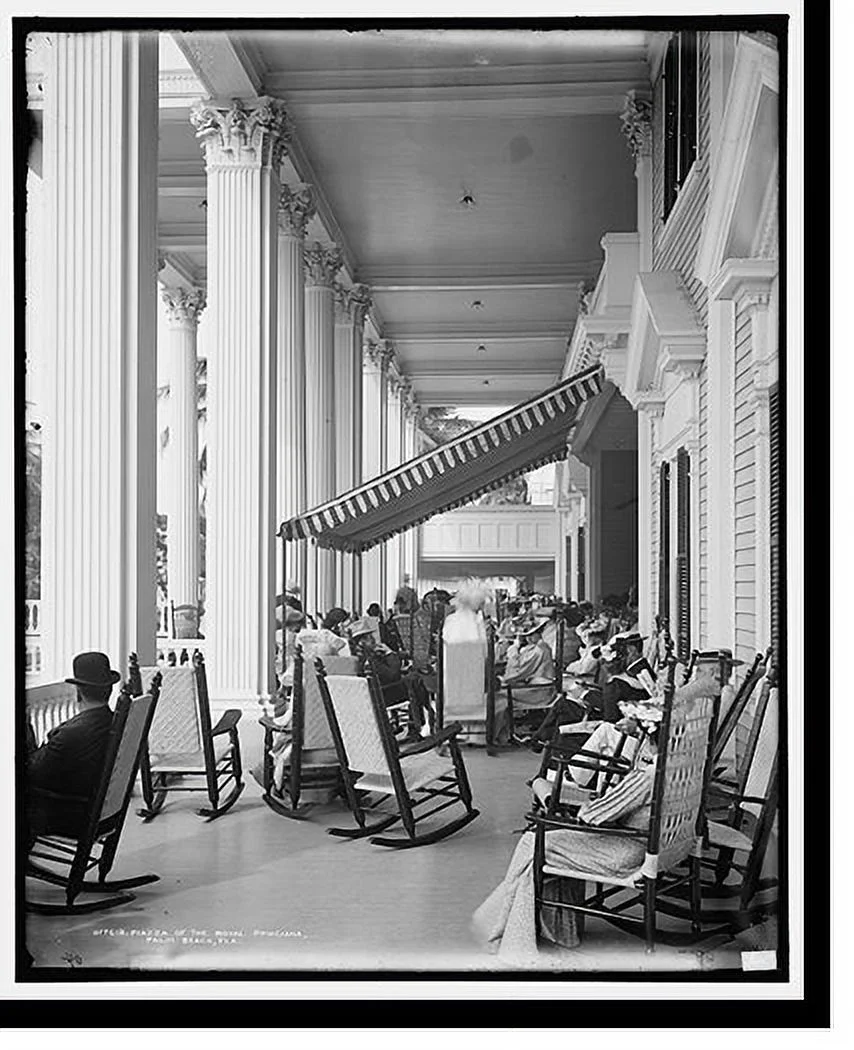 Historic Framed Print, Piazza of the Royal Poinciana, Palm Beach, Fla., 17-7/8