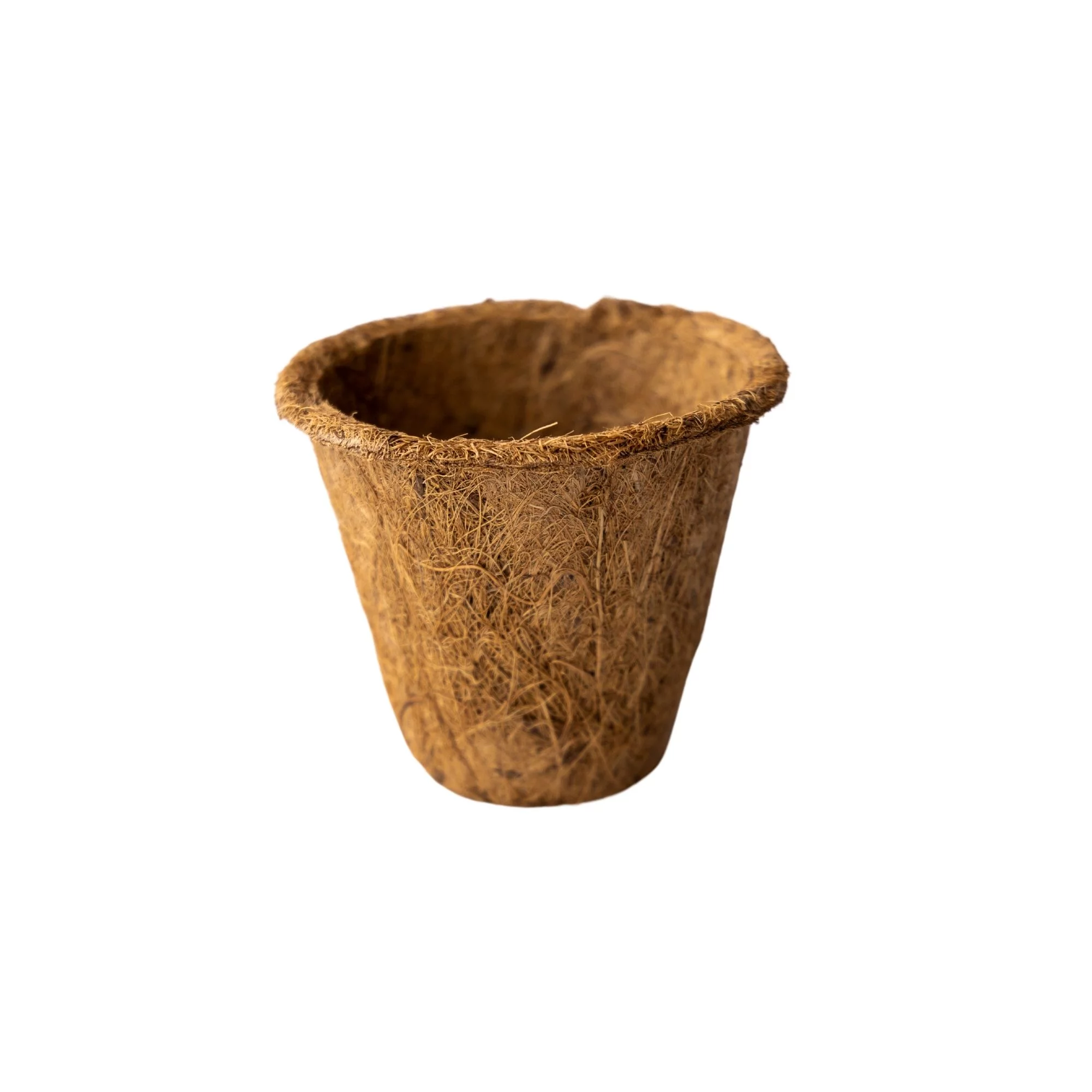Coconut Fiber Plant Seedling Pots - Round - 24 Pack - 4 In. Rim x 3.25 In. Tall - Eco Friendly, Biodegradable Garden Seed Starting - Coco Coir Planters