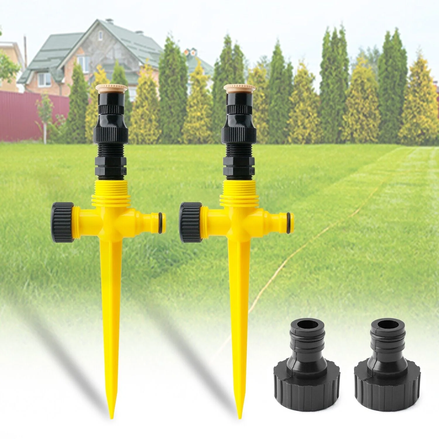 360° Rotation Auto Irrigation System Garden Lawn Sprinkler Patio Save Water USA