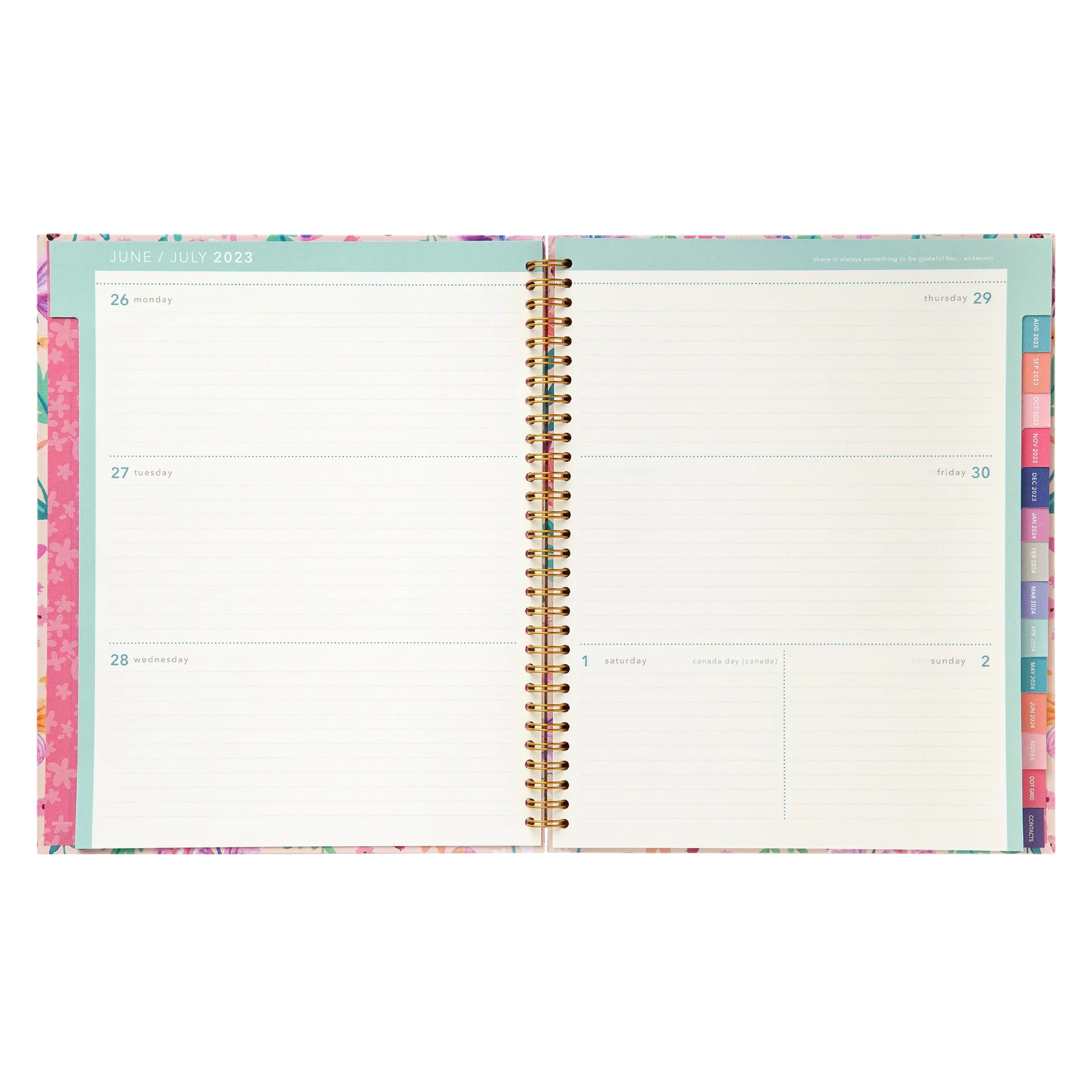 2023-2024 Mintgreen Daily, Weekly, Monthly Spiral Planner, 9