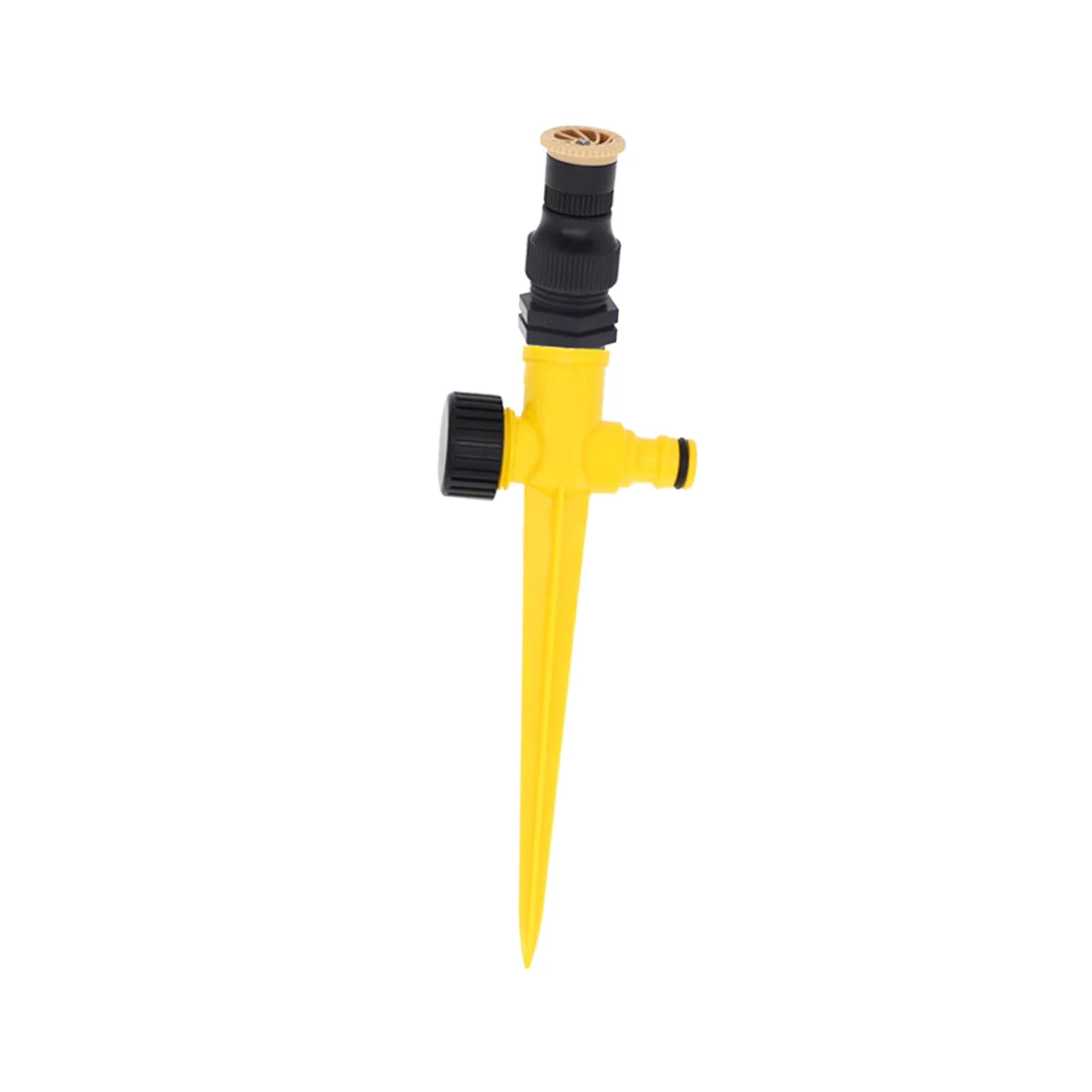 SunniMix 2 X Lawn Sprinkler, Adjustable, 360 Degree, Automatic Rotating Garden Sprinkler , Yellow, 3 Pcs
