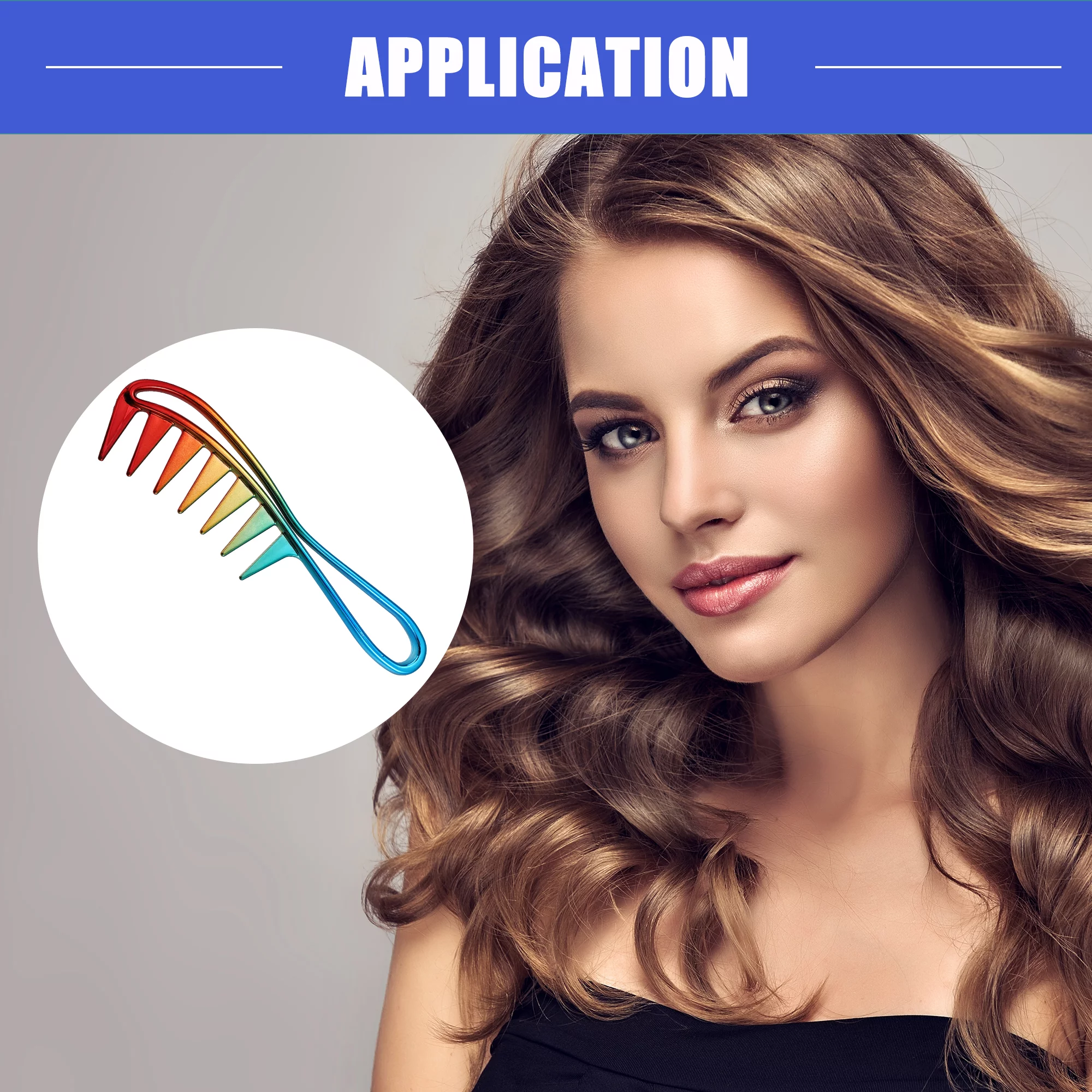 Vocoste Wide Tooth Hair Comb Large Hair Fork Comb Hairdressing Styling Tool Plastic Multicolor