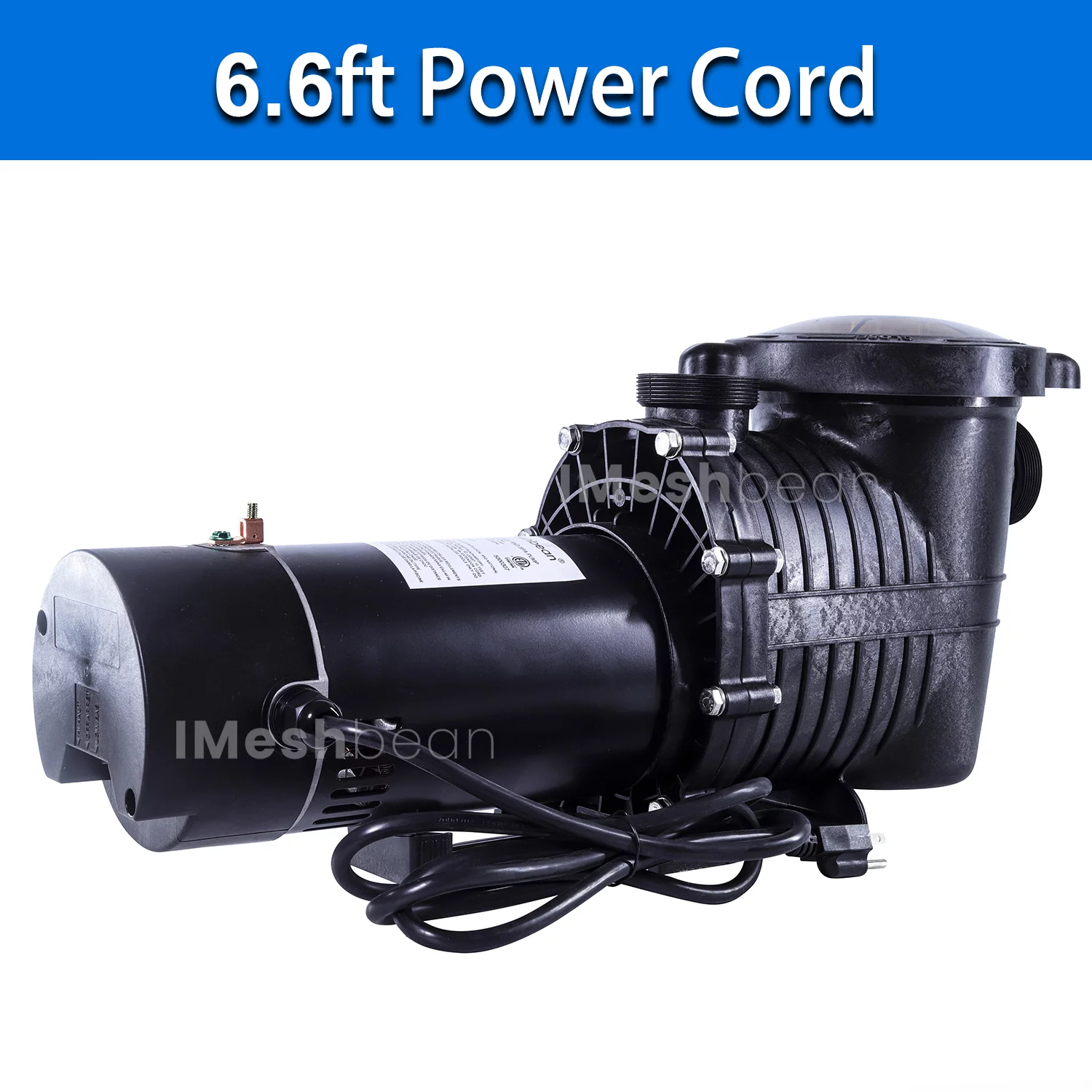iMeshbean Swimming Pool Pump, 1HP 110V Head Max 59FT, Double Speed Pump Above Ground Pool Pump In-ground Pool Pump, 5160GPH/2280GPH Flow Rate, w/ Strainer Basket