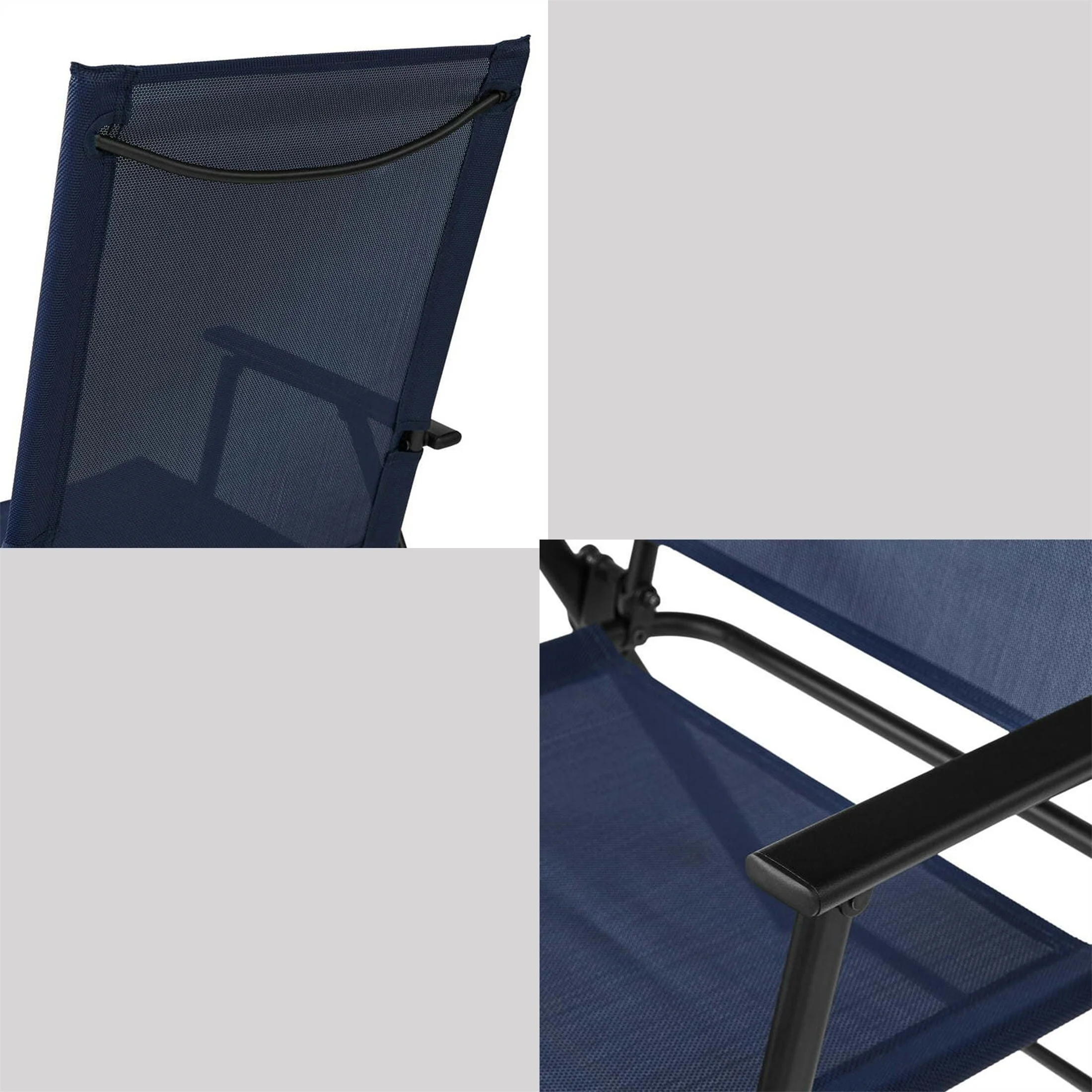 YJTONWIN Set of 2 Outdoor Steel Hanging Folding Chairs Blue