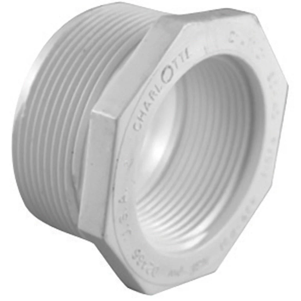 Charlotte Pipe PVC 02112 3000HA Reducing Bushing, White, Each