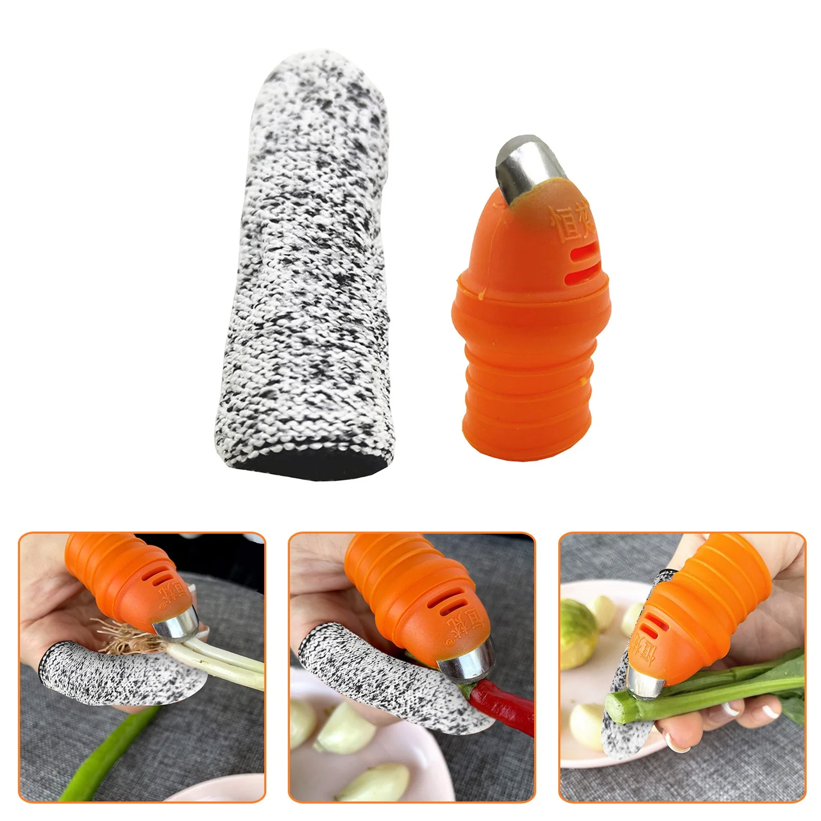 Bnnlsa Finger Cuff Vegetable Picking Potted Plants Trim Silicone Thumb Knife Set Knife Garden Tools Garden Silicone Thumb Knife