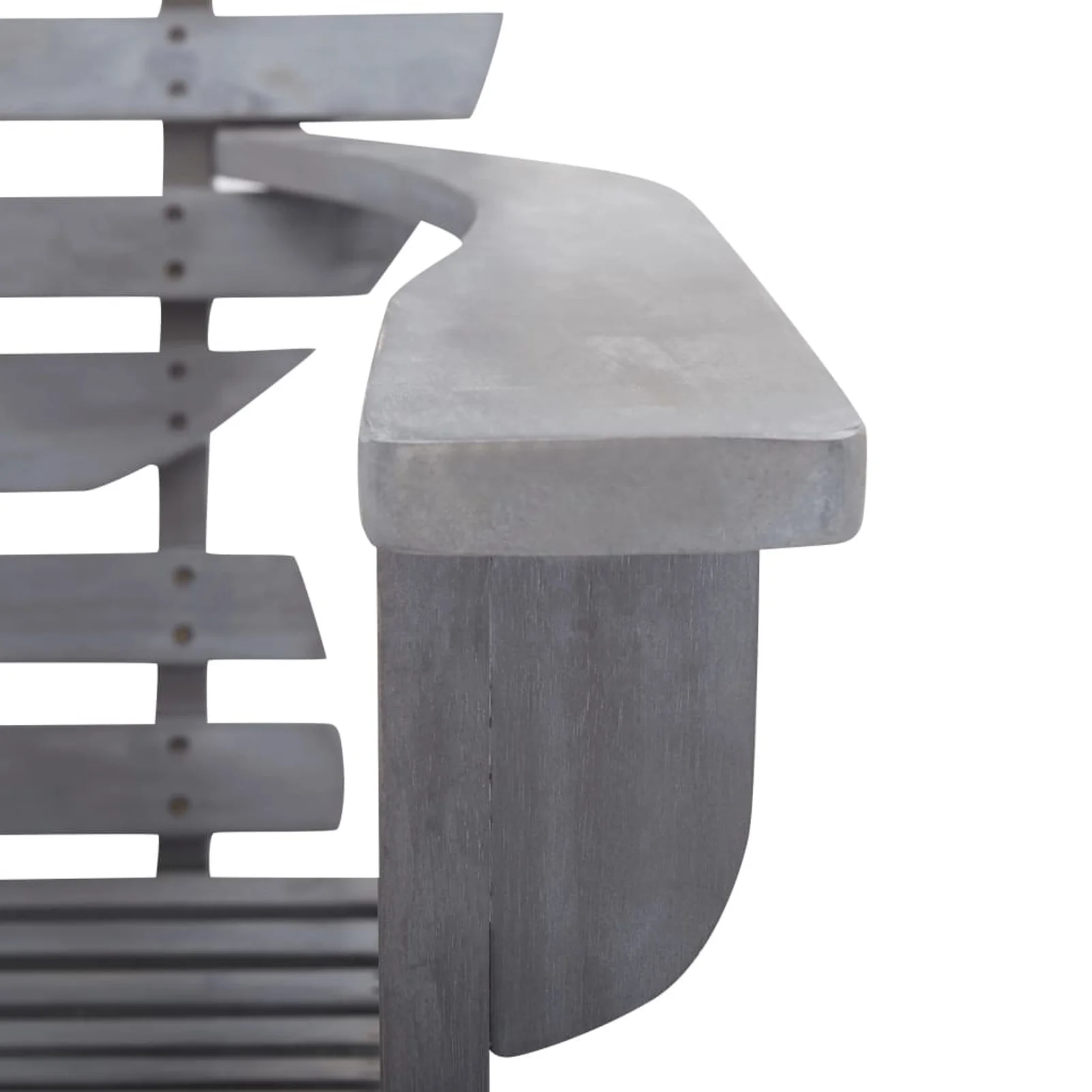 Carevas Adirondack Chair Solid Acacia Wood Gray