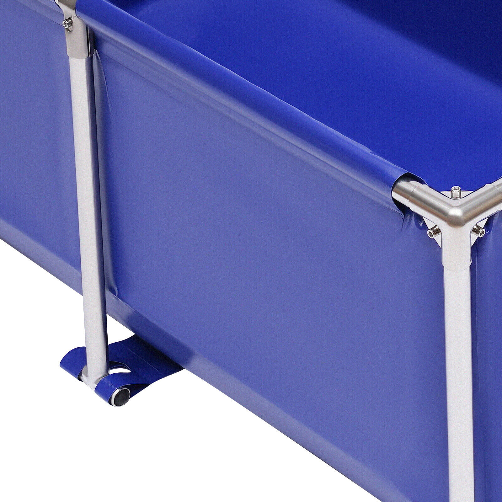 Cuboid Canvas Fish Pond Aquarium Fish Water Tank Koi Breeding Pond+Drain Valve