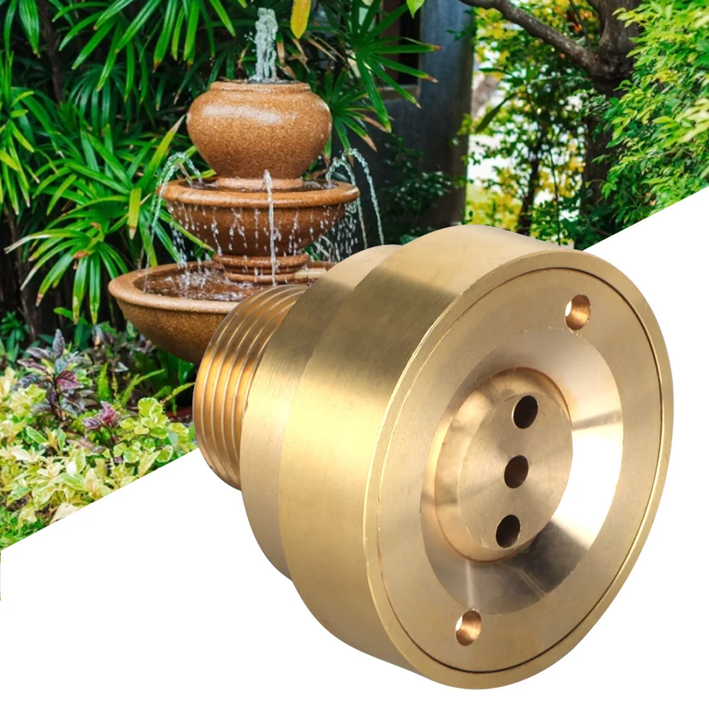 Verdant Touch Pond Sprinkler Head G1in 32mm Male Thread Brass Column Water Fountain Nozzle Spray Sprinkler Head Garden Nozzle