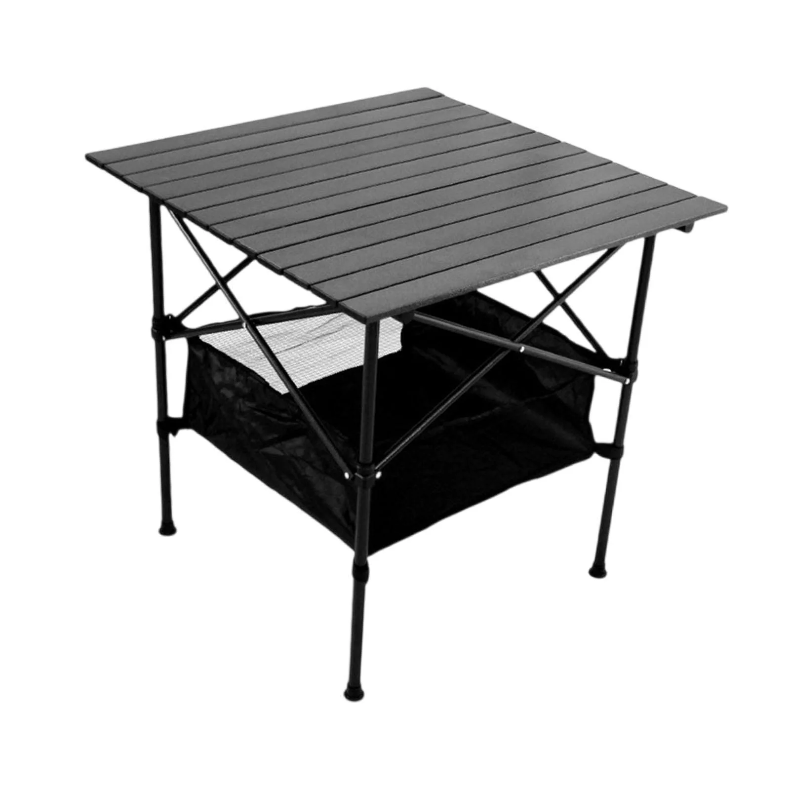 Colaxi Camping Table with Carry Bag Folding Table Easy to Install Aluminum Camp Table Foldable Picnic Table for Picnic Balcony Party 70cmx70cmx70cm