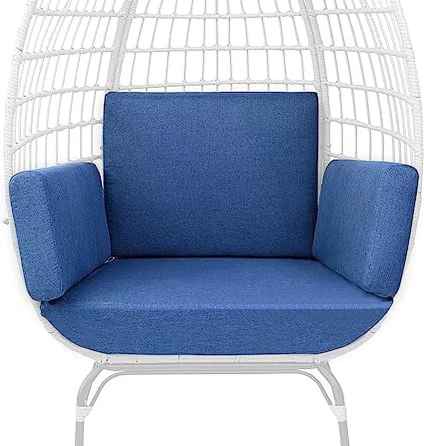 SereneLife Durable and Soft Cushion for Indoor and Outdoor Rattan Egg Chair (Blue)