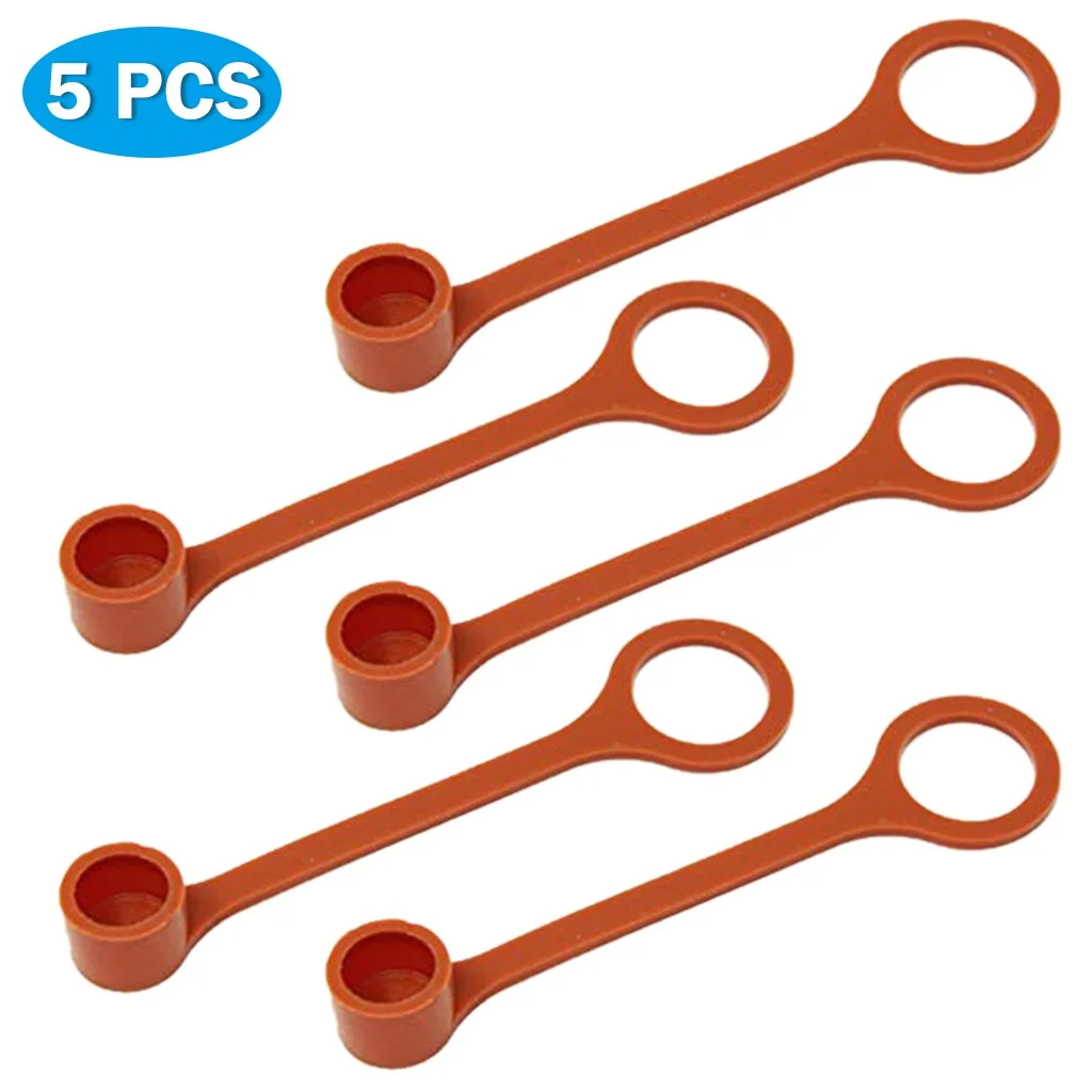 Follure 5PCS Rubber Blow Off Caps for Ansul R102 and Hood Systems Orange