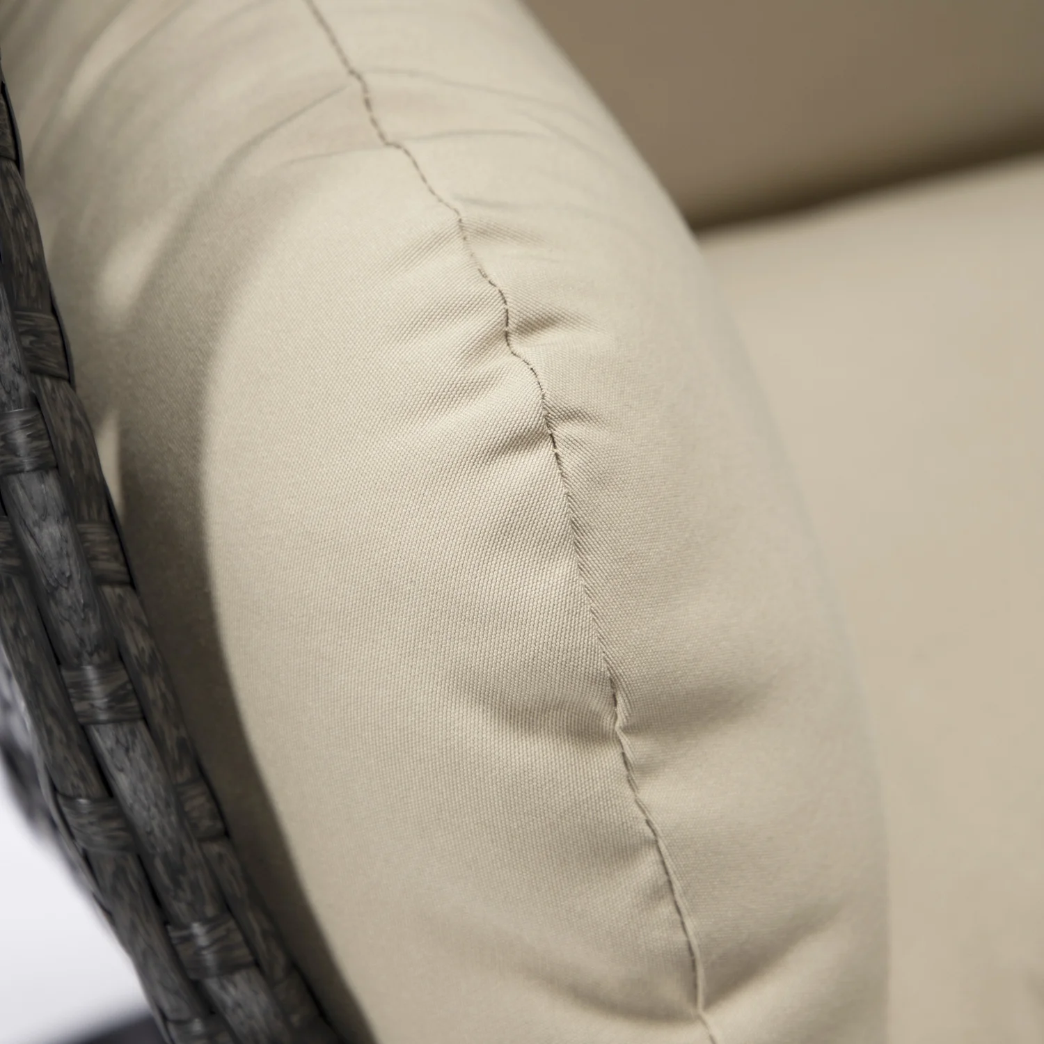 Maykoosh Earthy Elements Charcoal Wicker Hanging Egg Swing Chair