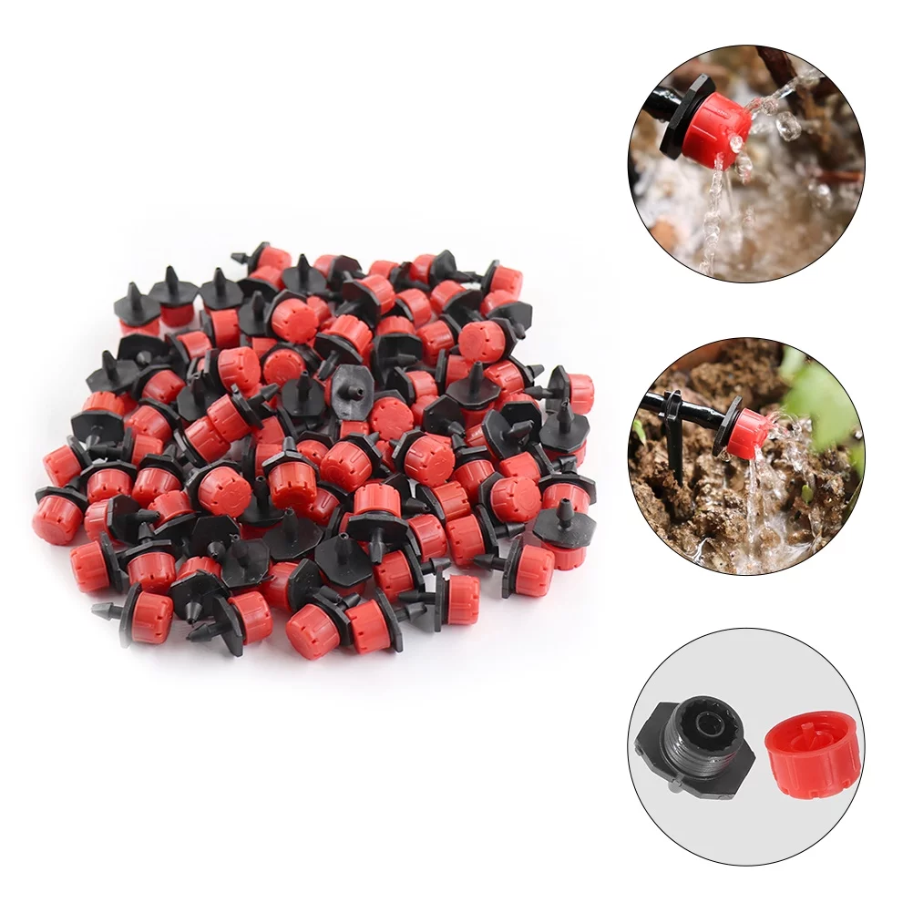 Qumonin 100PCS Adjustable Irrigation Dripper Emitter Sprinkler Micro Watering System