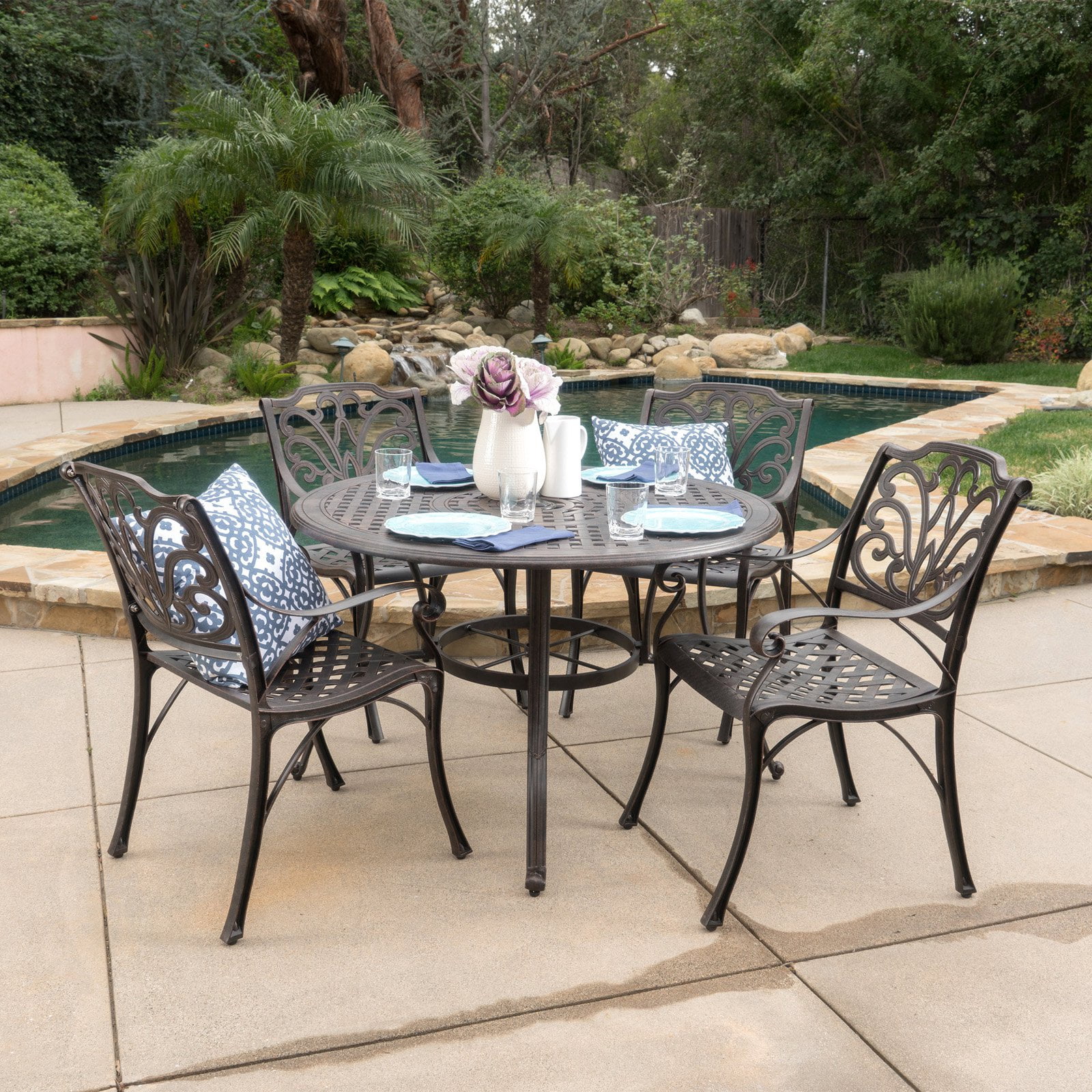 Alfresco Aluminum 5 Piece Patio Dining Set
