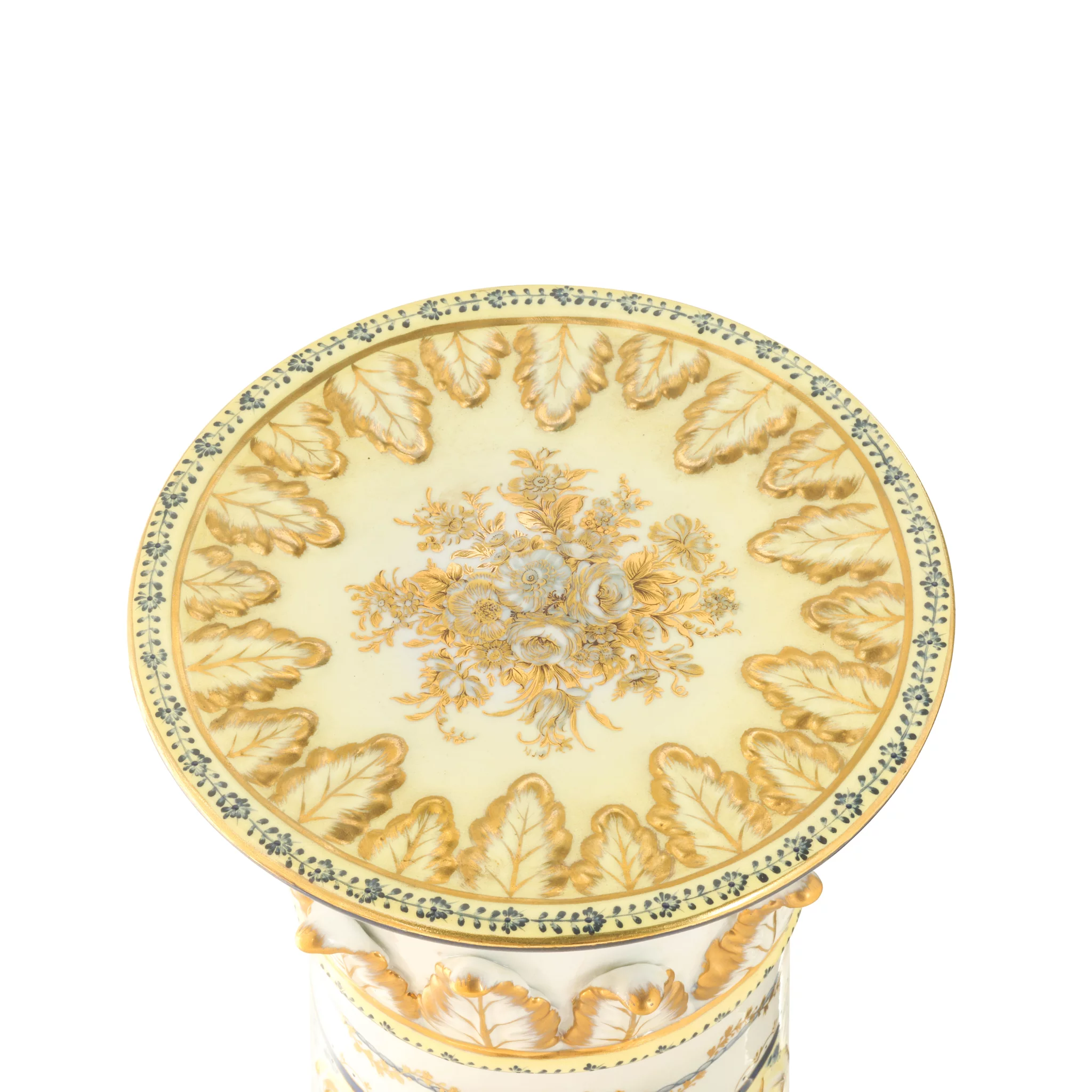 Flower Pot Pedestal in Gold