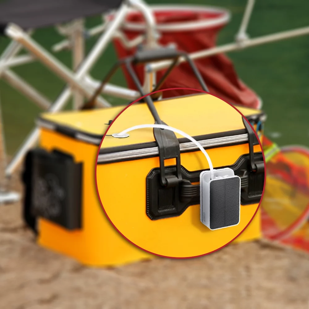 Anself Anself 5V Solar PowerDC Charging Oxygenator Fish Aquarium Air Pump Fishing Pump Aerator with Air Stones