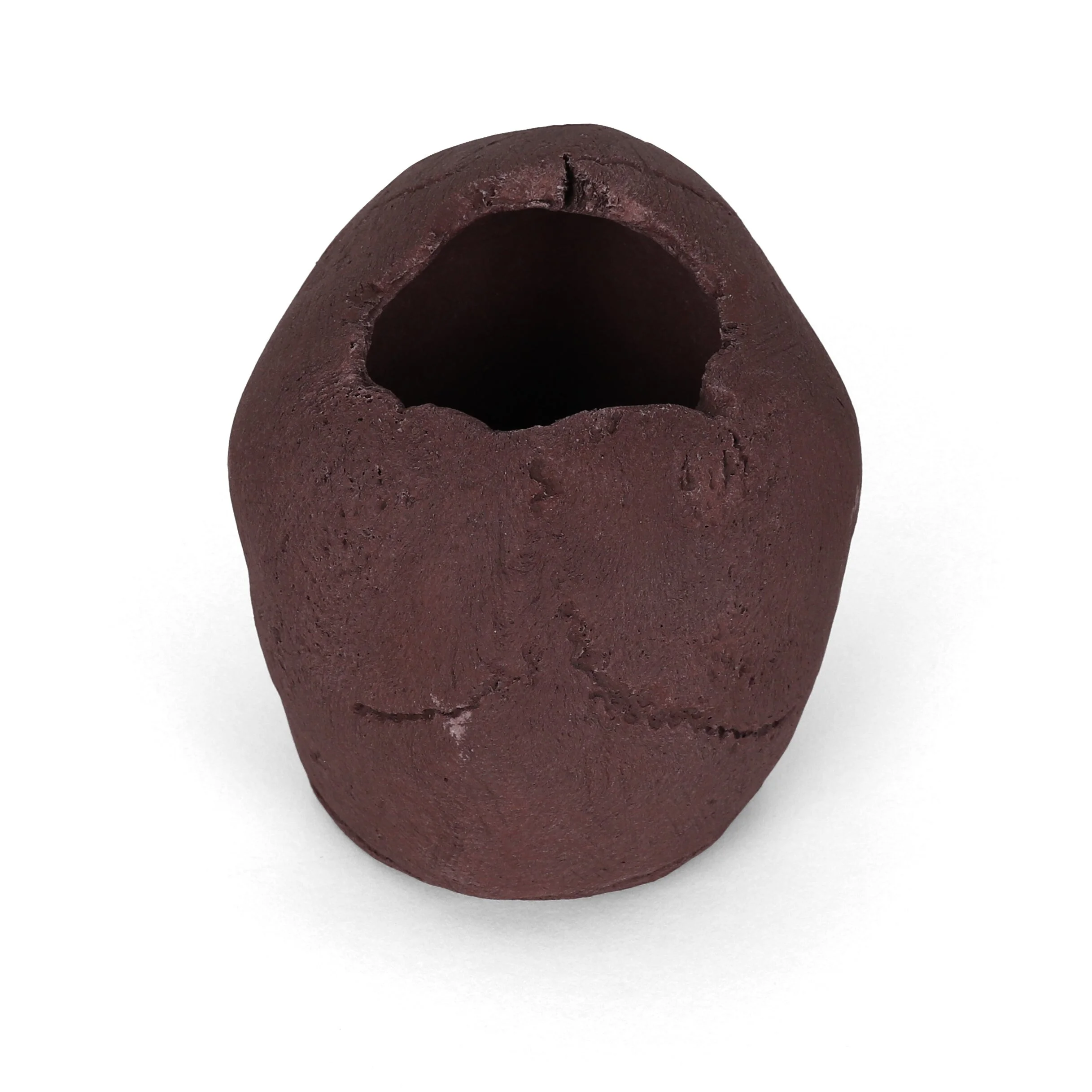 Rustic Ceramic Fire Skull Medium 1 Pack