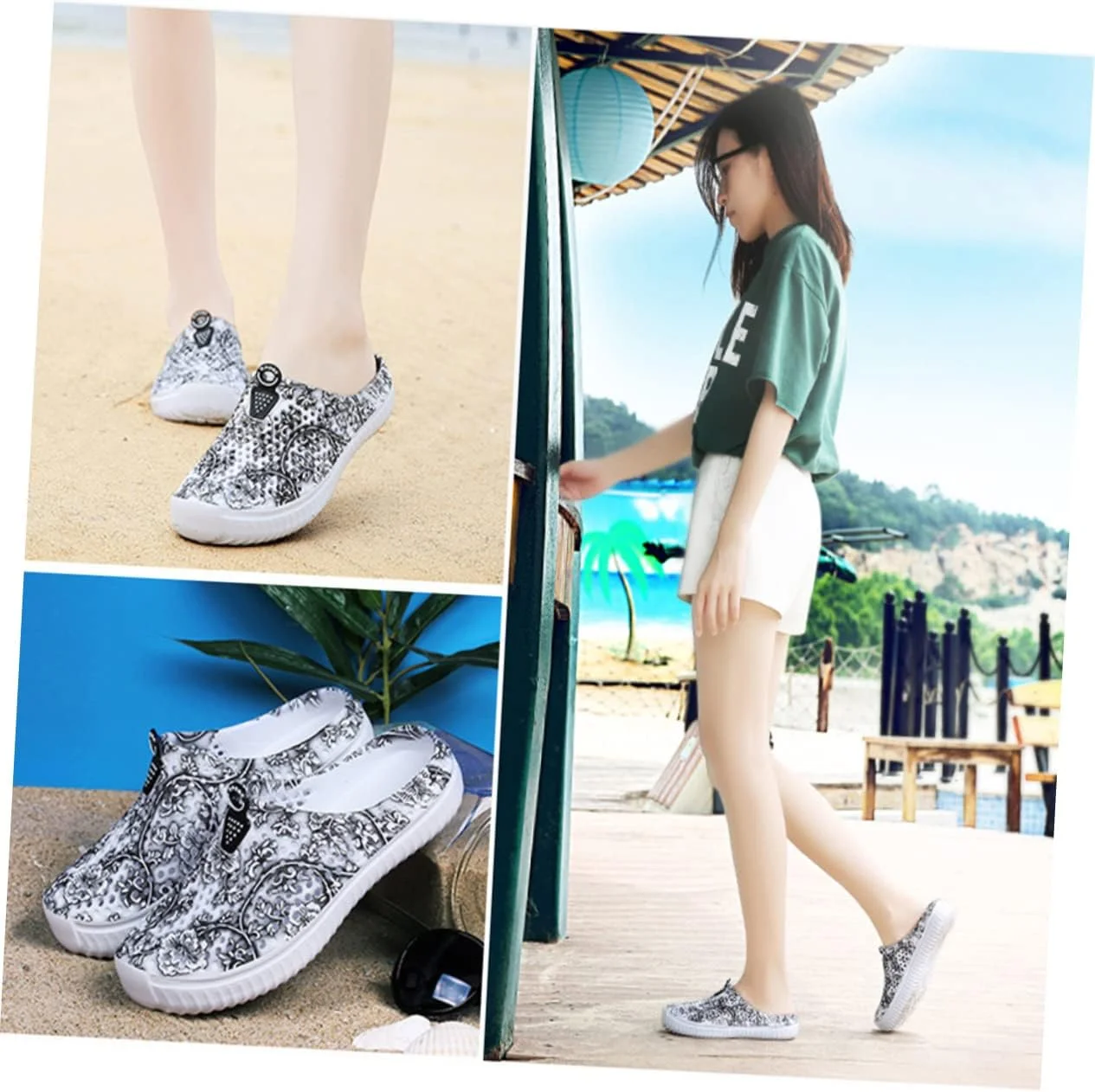 summer womens shoes women garden clog shoes slip-on flat shoes women shoes women's shoes hollow shoes slippers casual