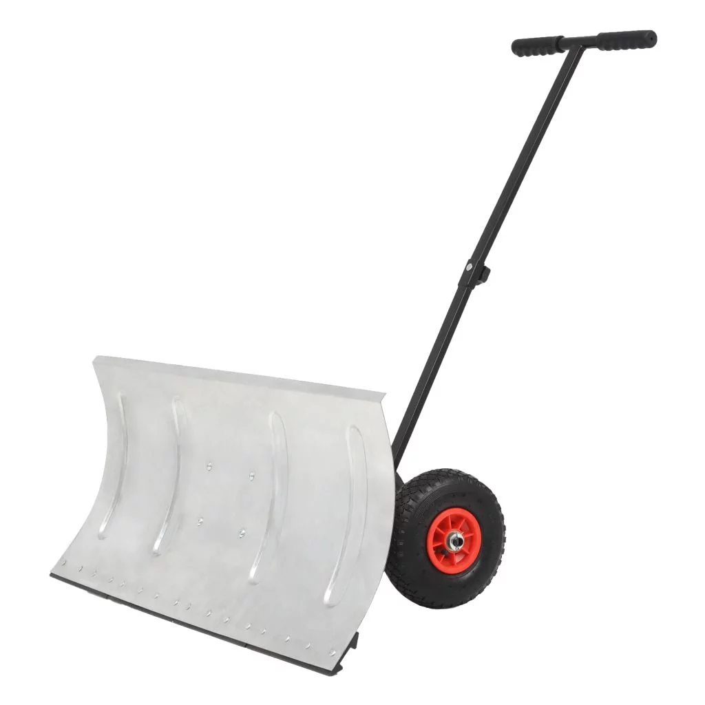 OWSOO Manual Snowplough with Wheels 39.4