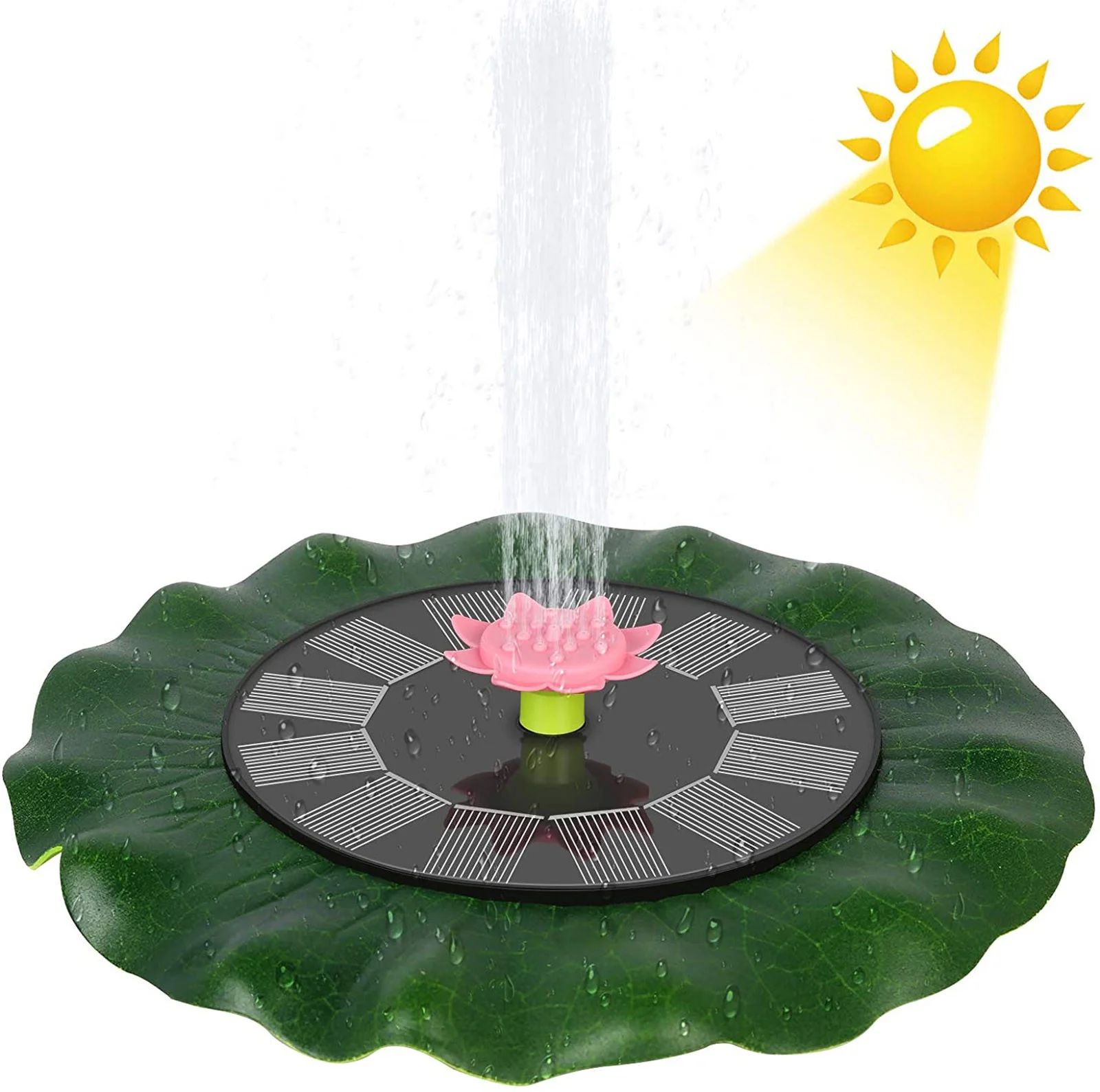 Imitation Sun Flower Solar Fountains For Garden Swimming Pool Pond Outdoor Water Fun Toddler Water Pad Auto Watering System Water Pad for Kids Smart Hose Faucet Timer 360 Sprinkler Head Tripod