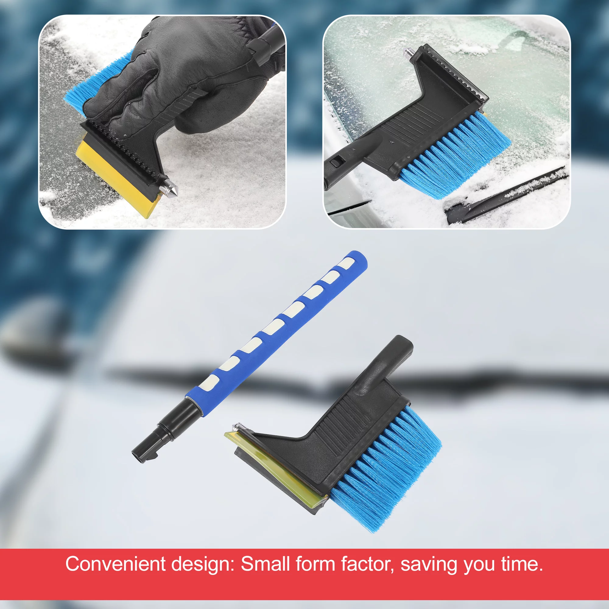 Car Truck Tendon Head Snow Brush Ice Scraper Removal Broom W/ Breaker Extendable Detachable Windshield