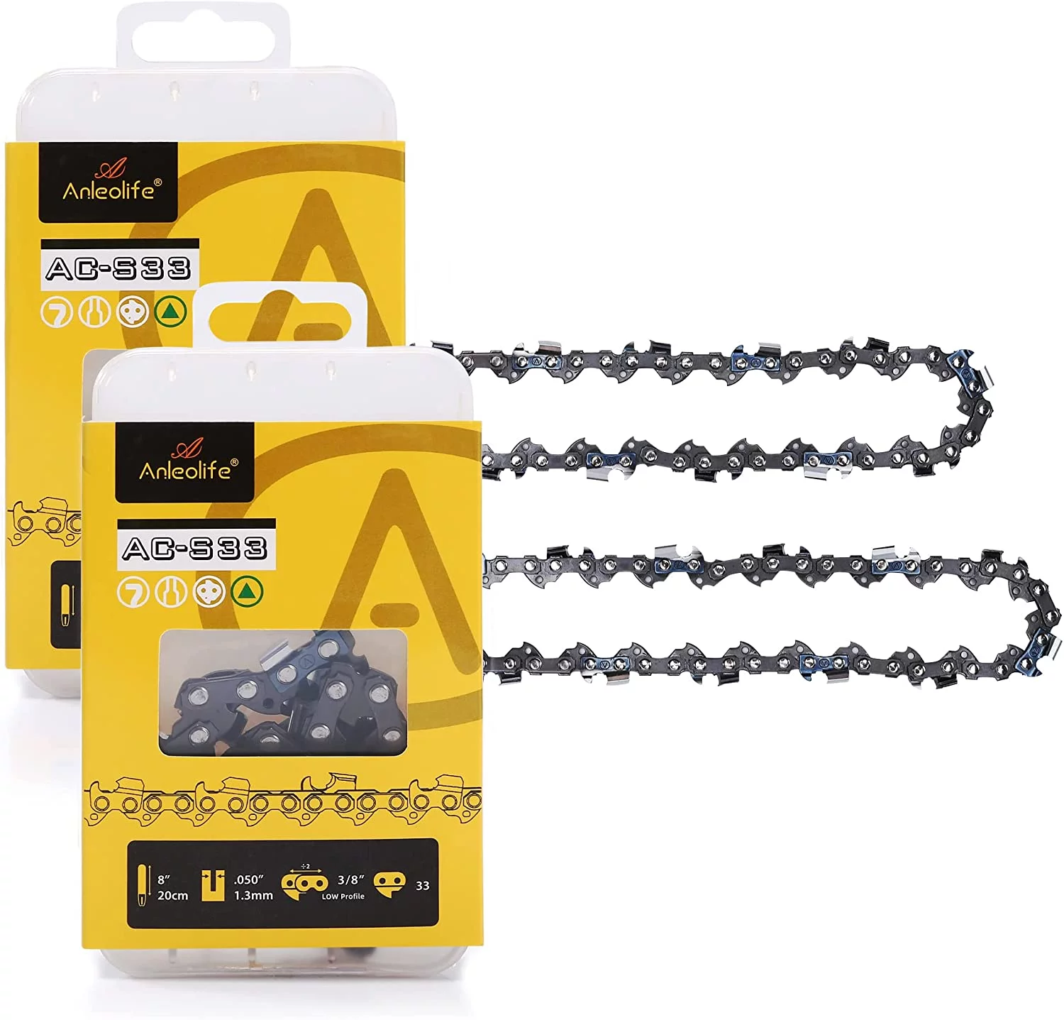 AC-S33 Chainsaw Chain for 8-Inch Bar 3/8