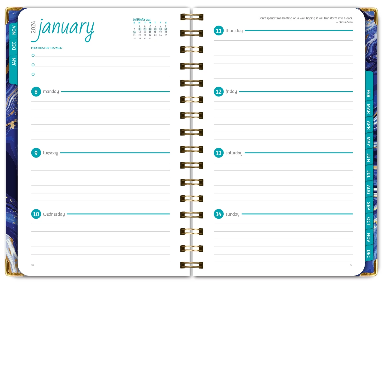 Hardcover CY 2024 Fashion Planner - 5.5
