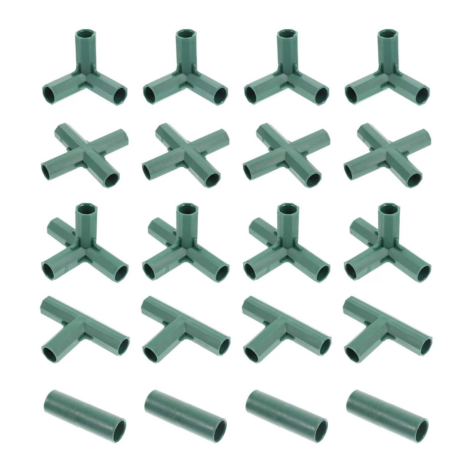 20Pcs Gardening Frame Joints Pole Connector Straight Plastic Greenhouse Frame Connector